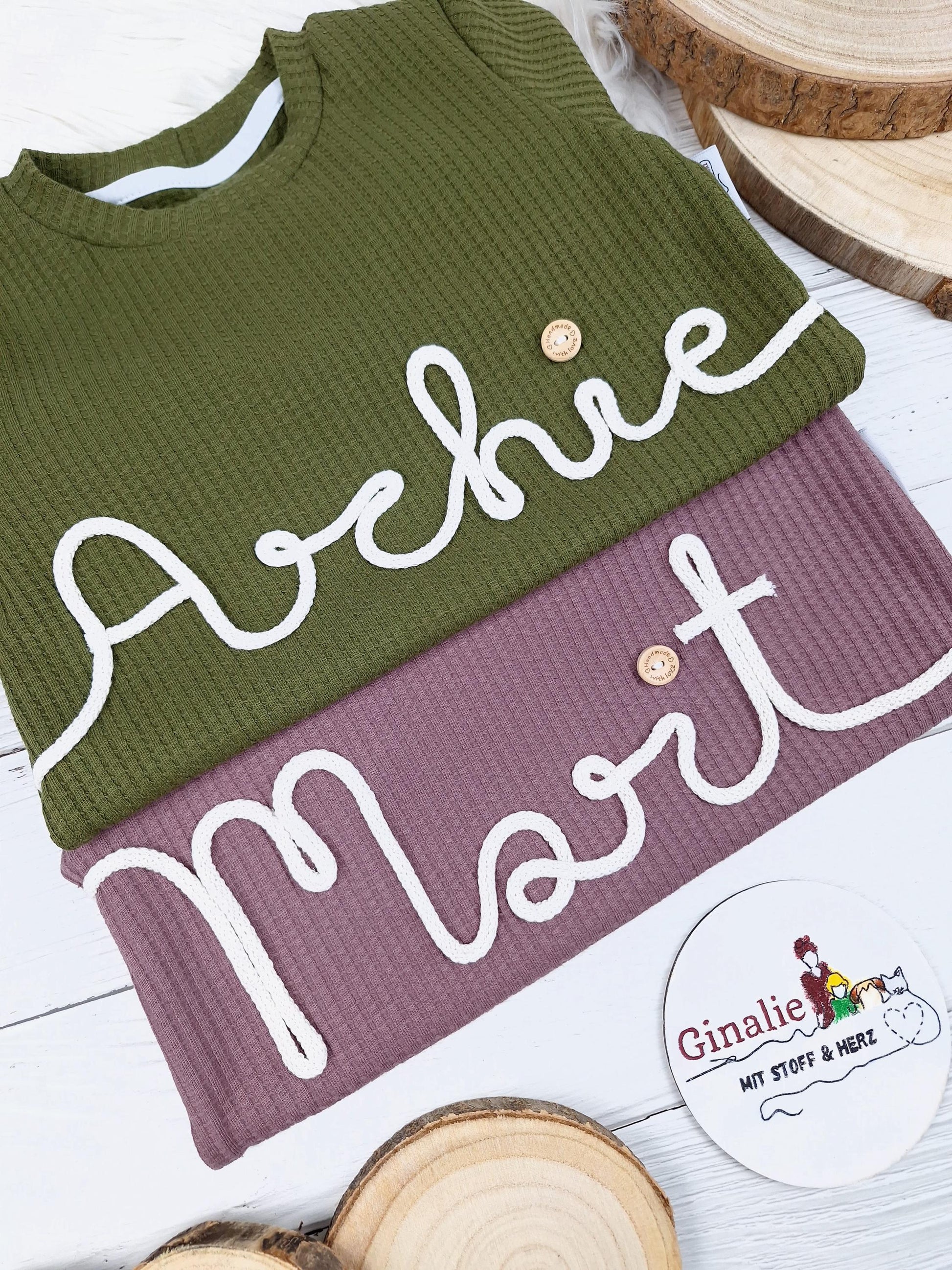 Kinderpullover Waffeljersey • mit Kordelname