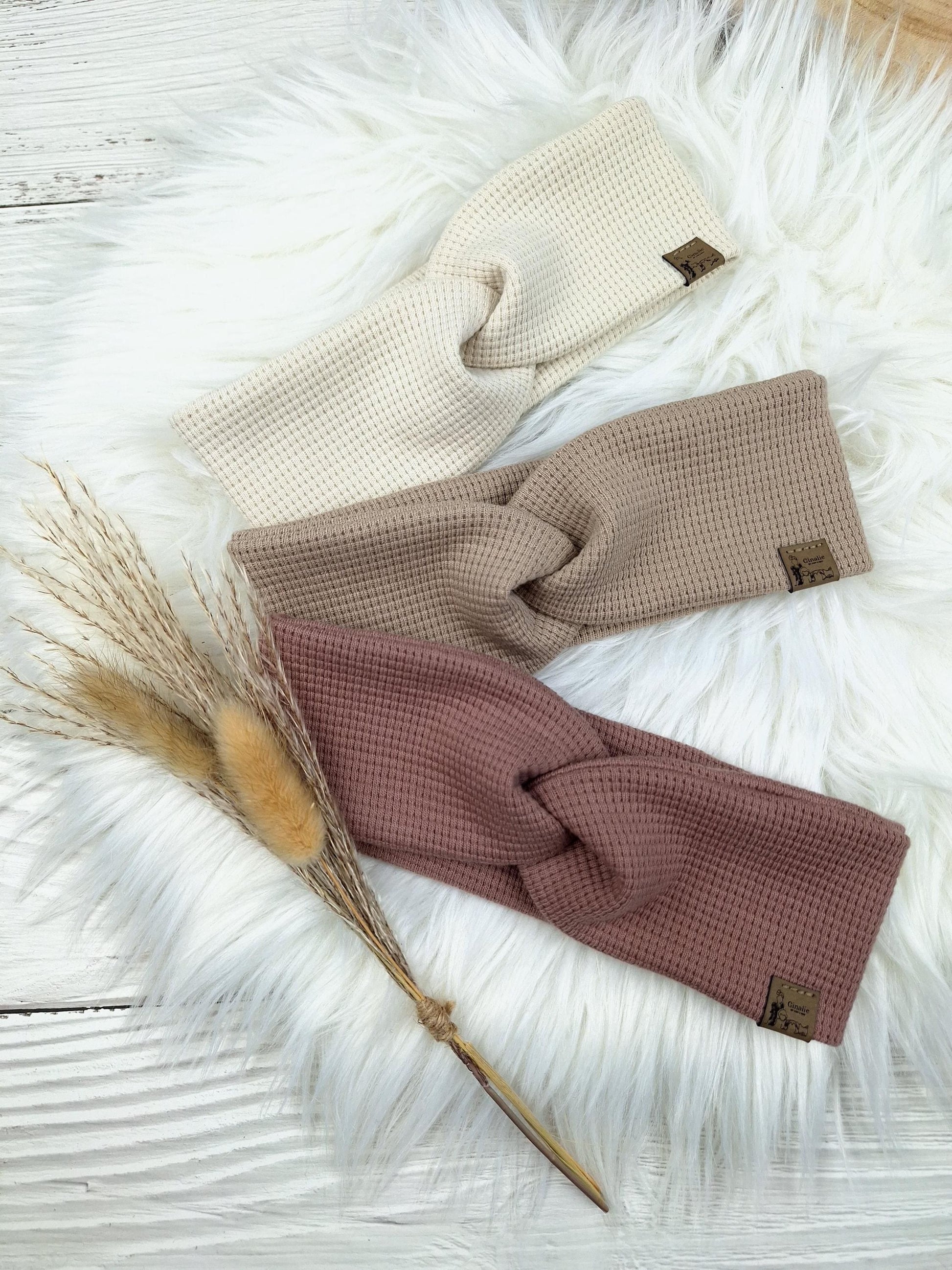 Waffeljersey Stirnband • Baby bis Erwachsene