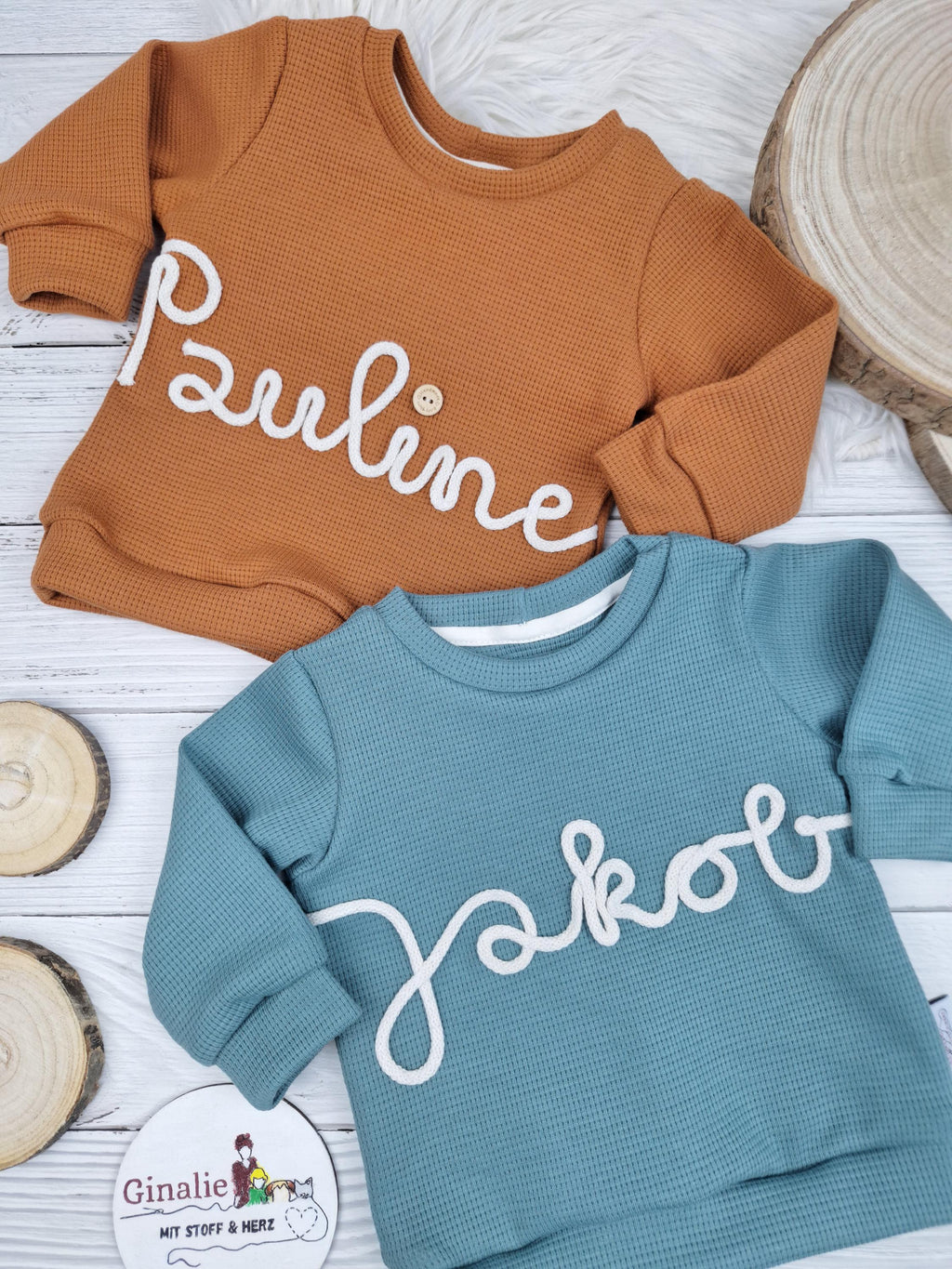 Pullover Waffeljersey • personalisiert mit Kordelname