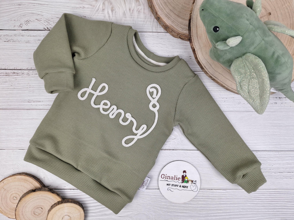 Pullover Waffeljersey • personalisiert mit Kordelname