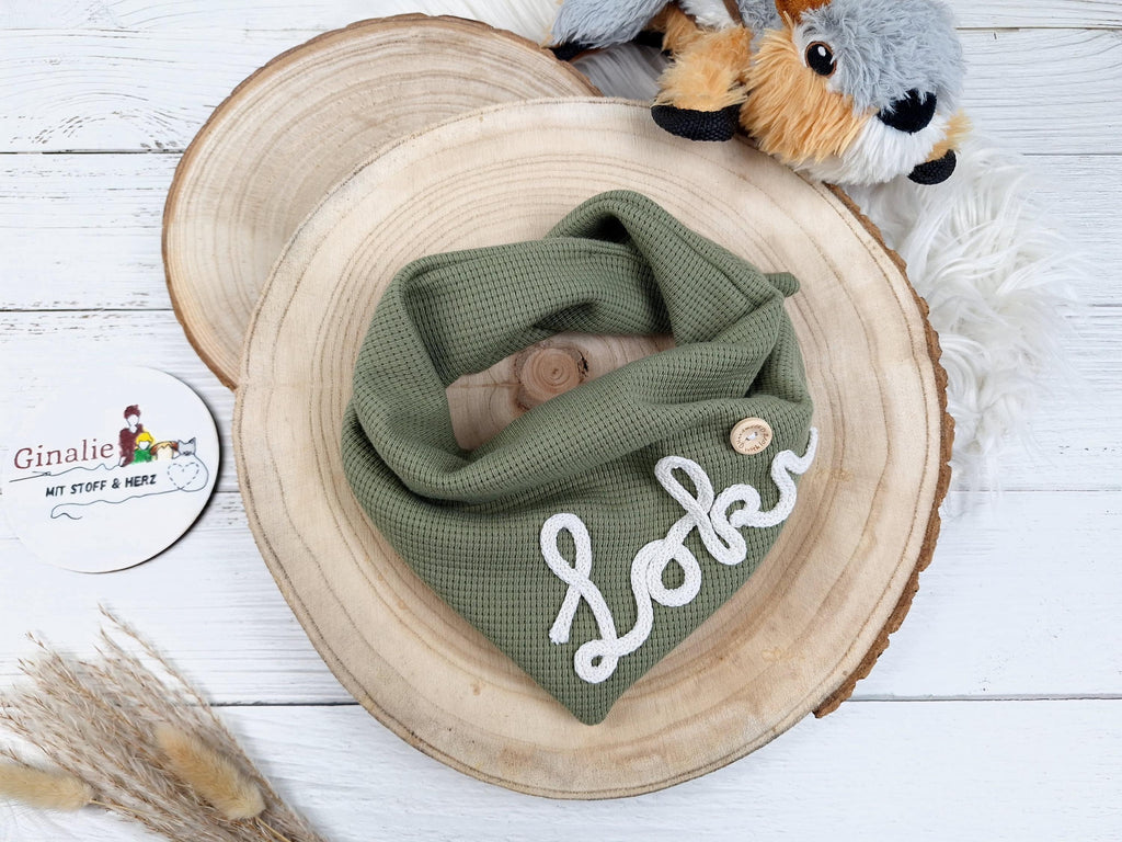 Personalisiertes Hundehalstuch • Mit Kordelname