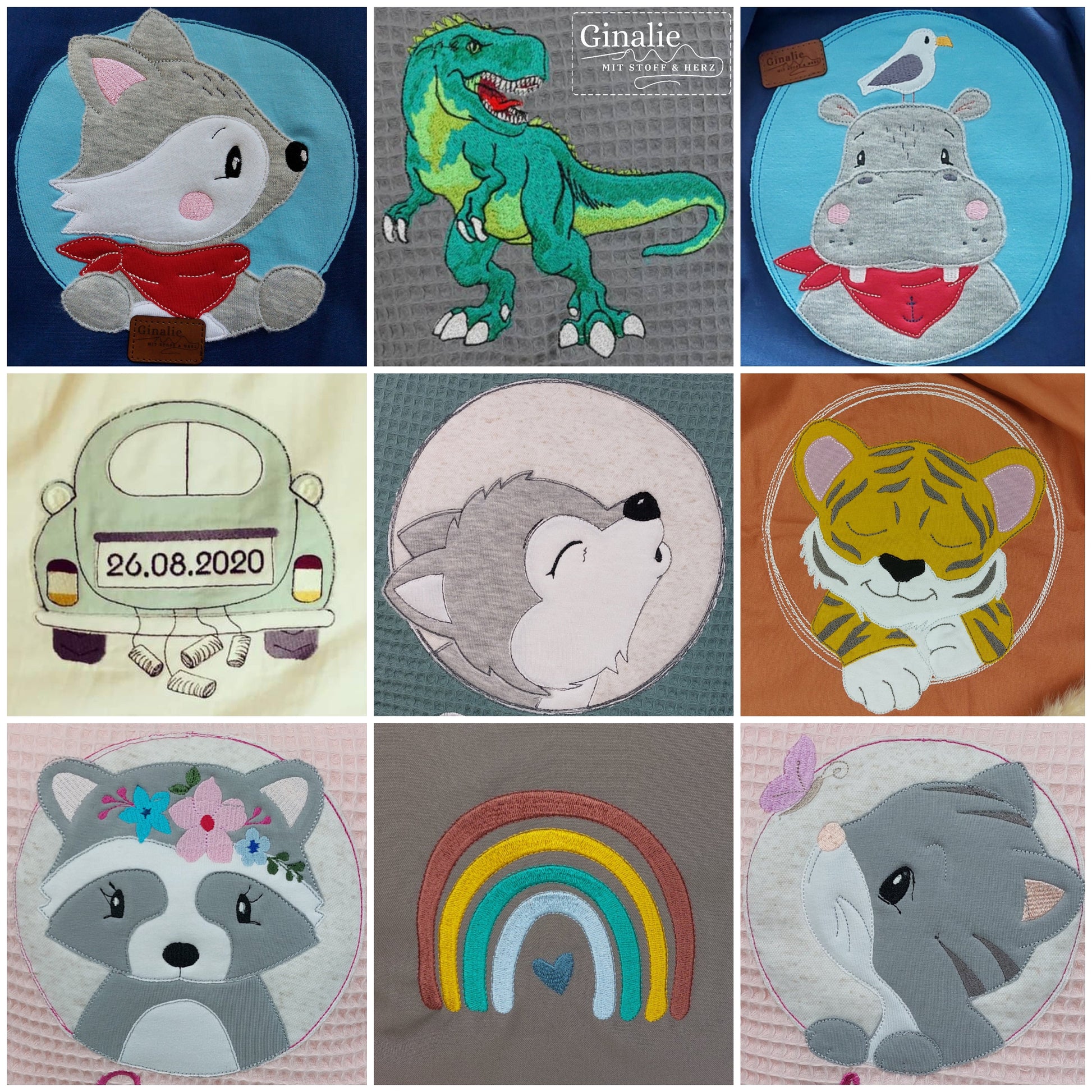 Turnbeutel Kinder • mit Namen & Tiermotiv