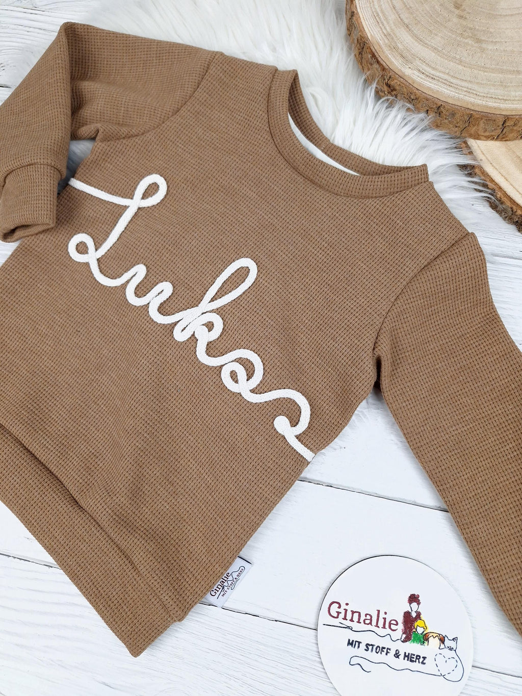 Pullover Waffeljersey • personalisiert mit Kordelname