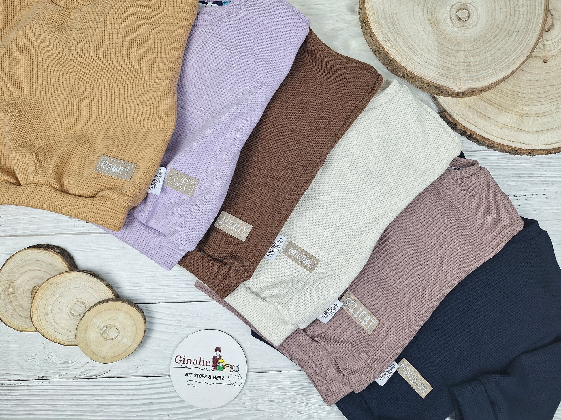 Sofortkauf Oversized Pullover Waffeljersey mit Lederpatch Gr. 74