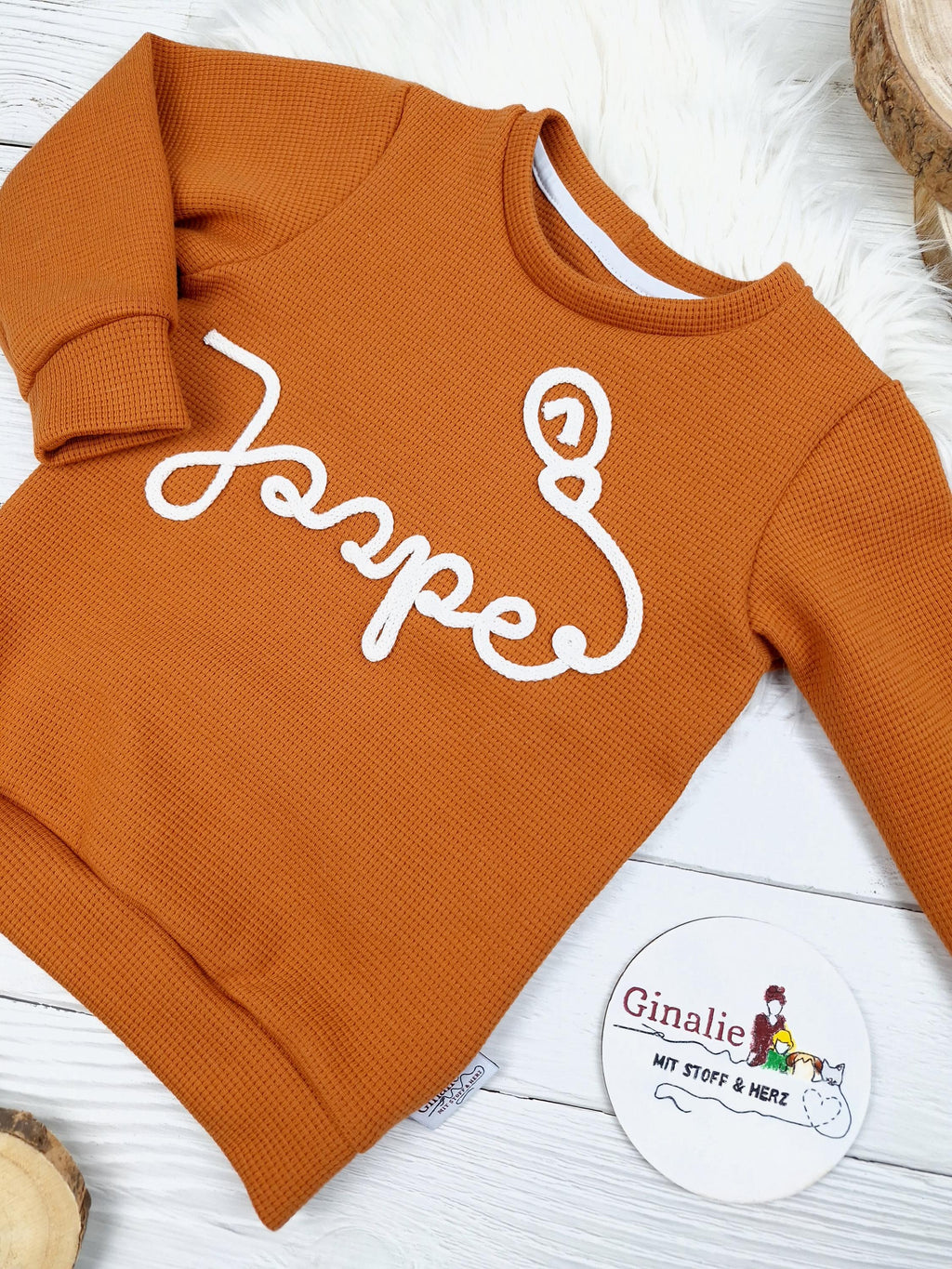 Pullover Waffeljersey • personalisiert mit Kordelname