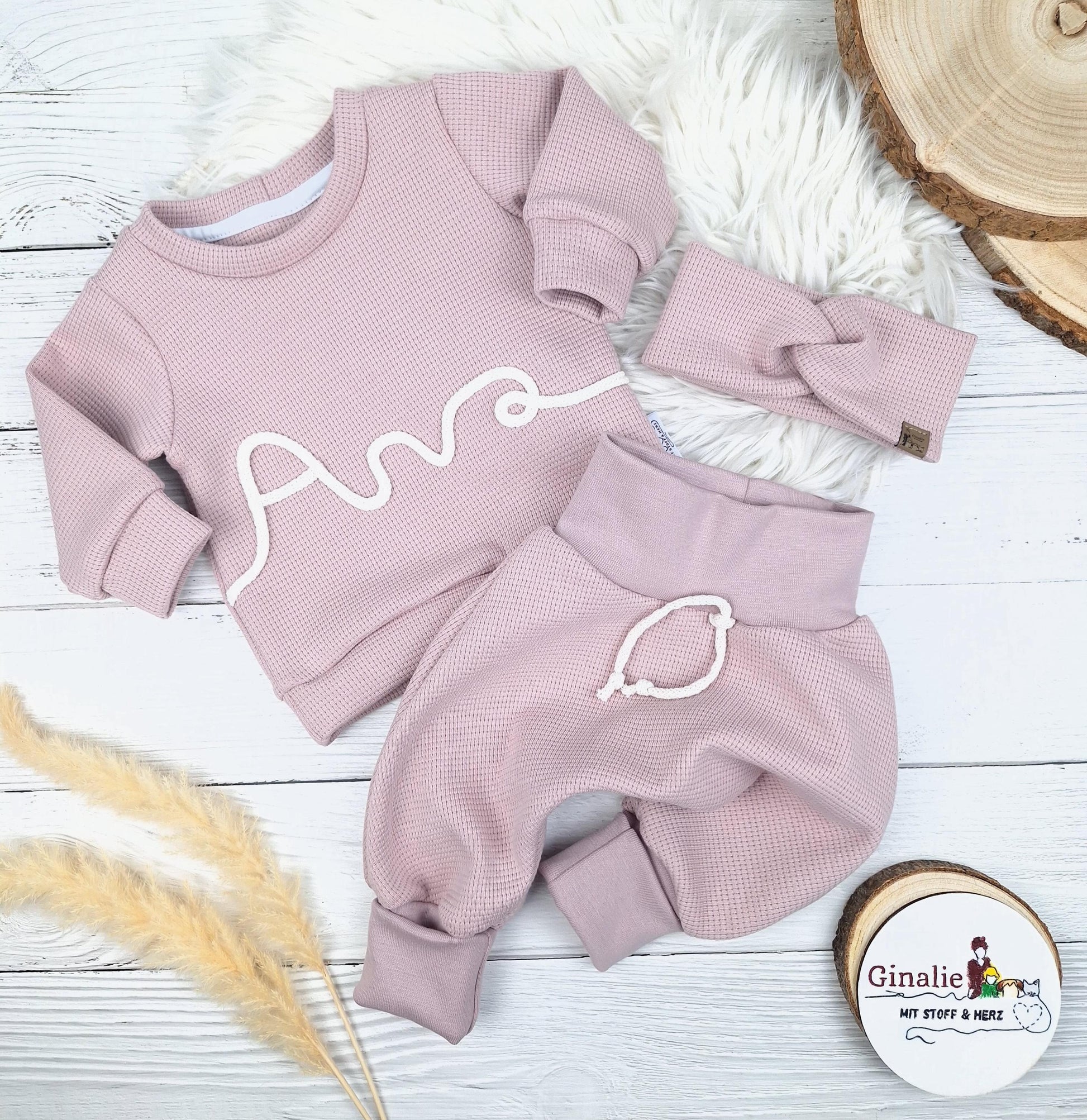 Waffeljersey Stirnband • Baby bis Erwachsene