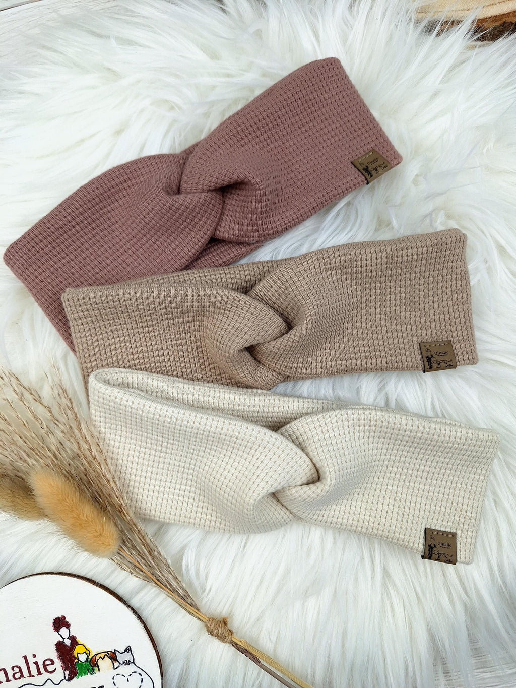 Waffeljersey Stirnband • Baby bis Erwachsene