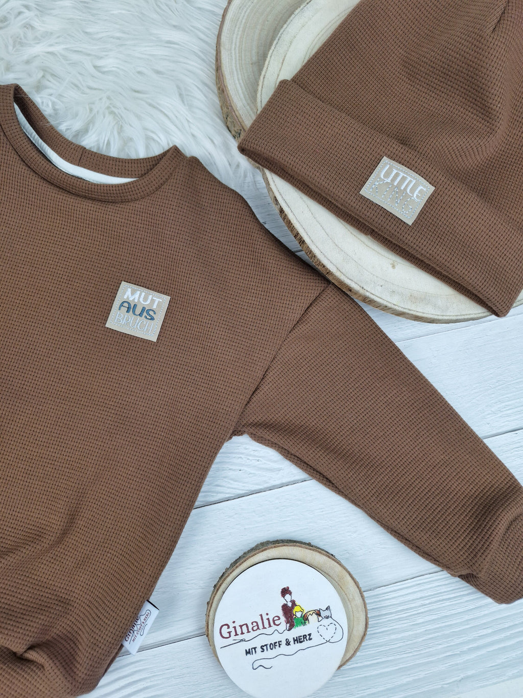 Oversize Pullover aus Waffeljersey