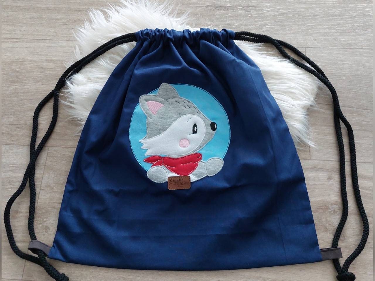 Turnbeutel Kinder • mit Namen & Tiermotiv