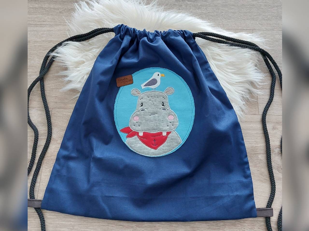 Turnbeutel Kinder • mit Namen & Tiermotiv