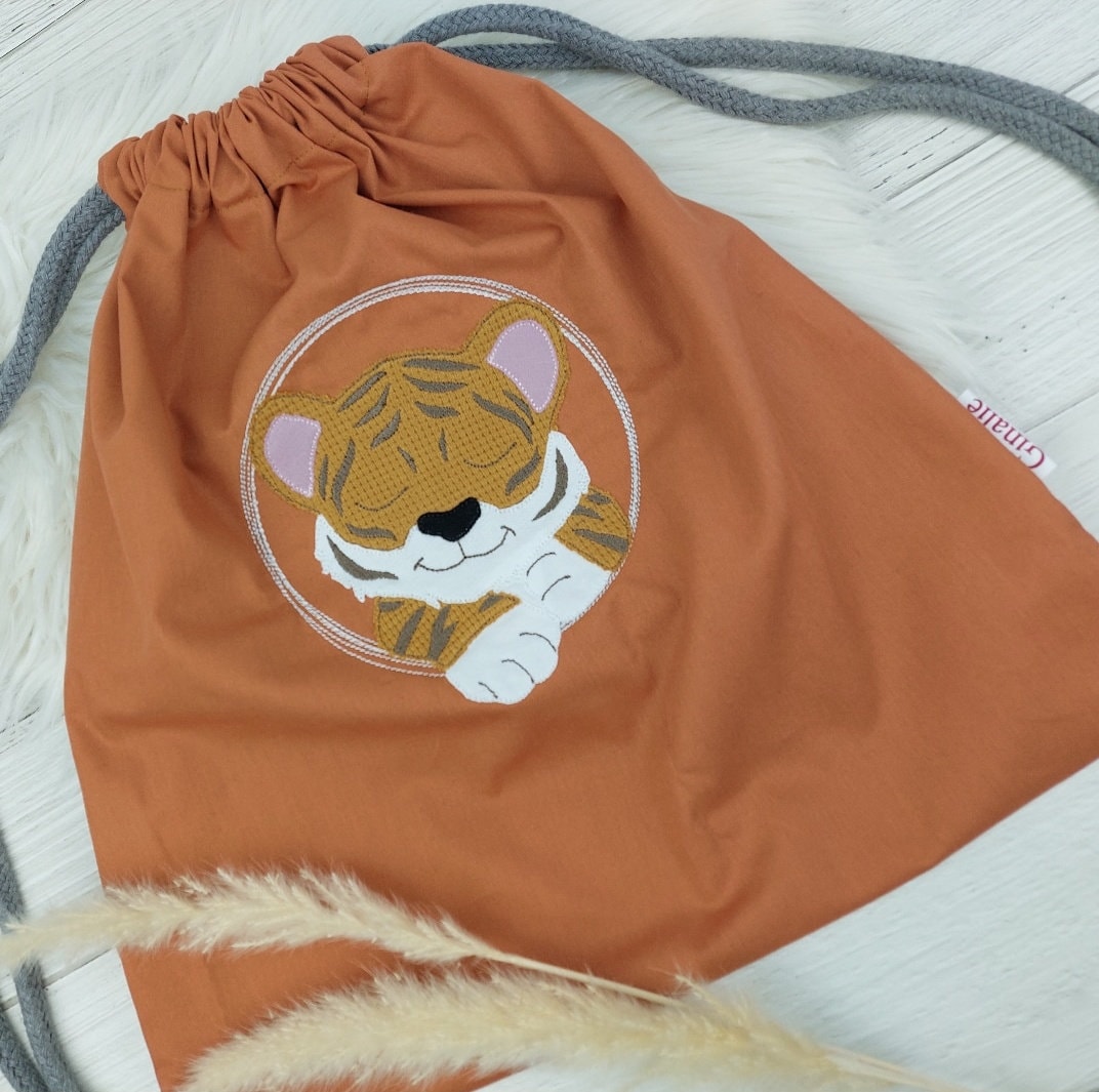 Turnbeutel Kinder • mit Namen & Tiermotiv