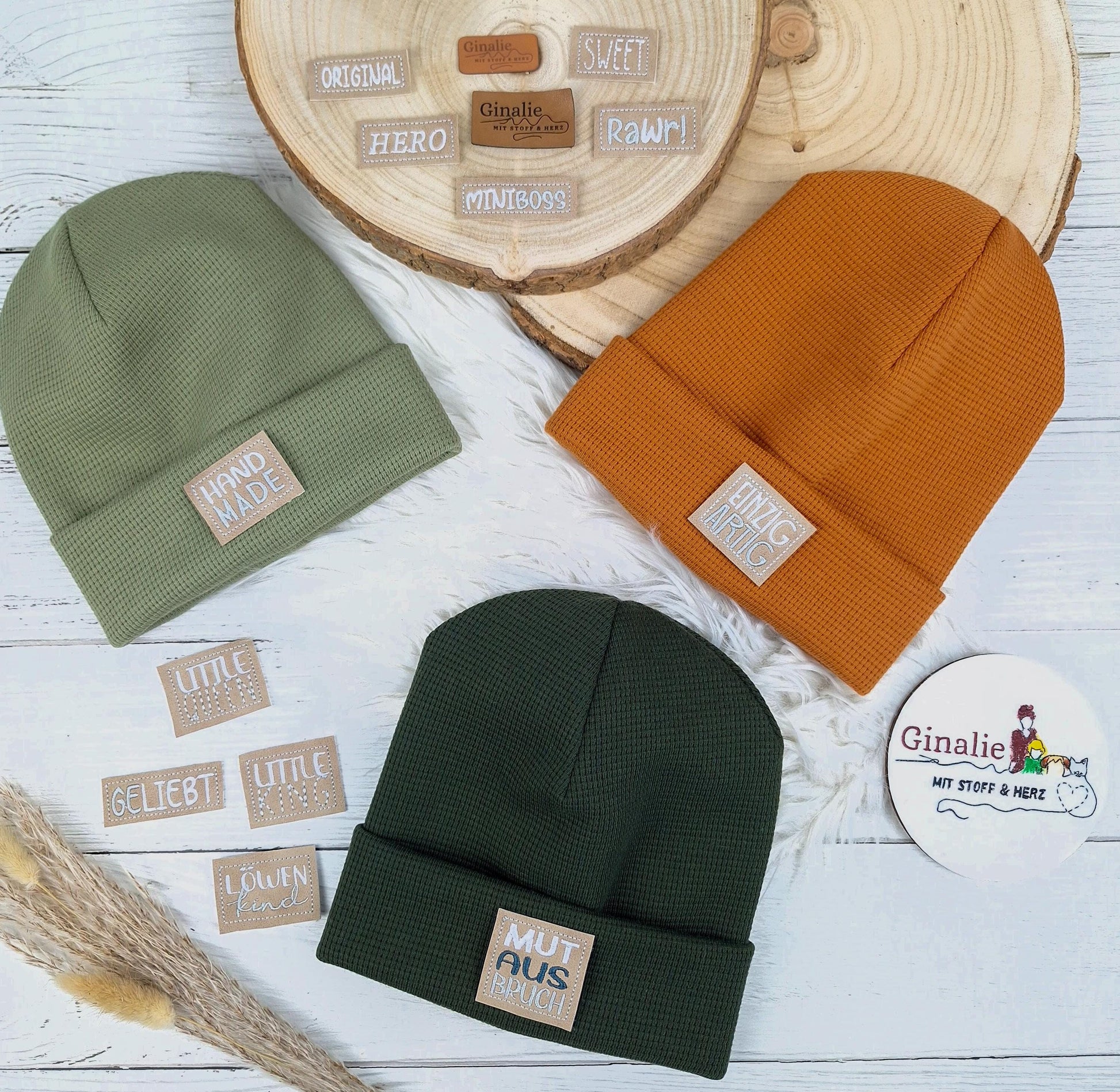 Beanie & Loop Set • Waffeljersey für Kinder & Erwachsene