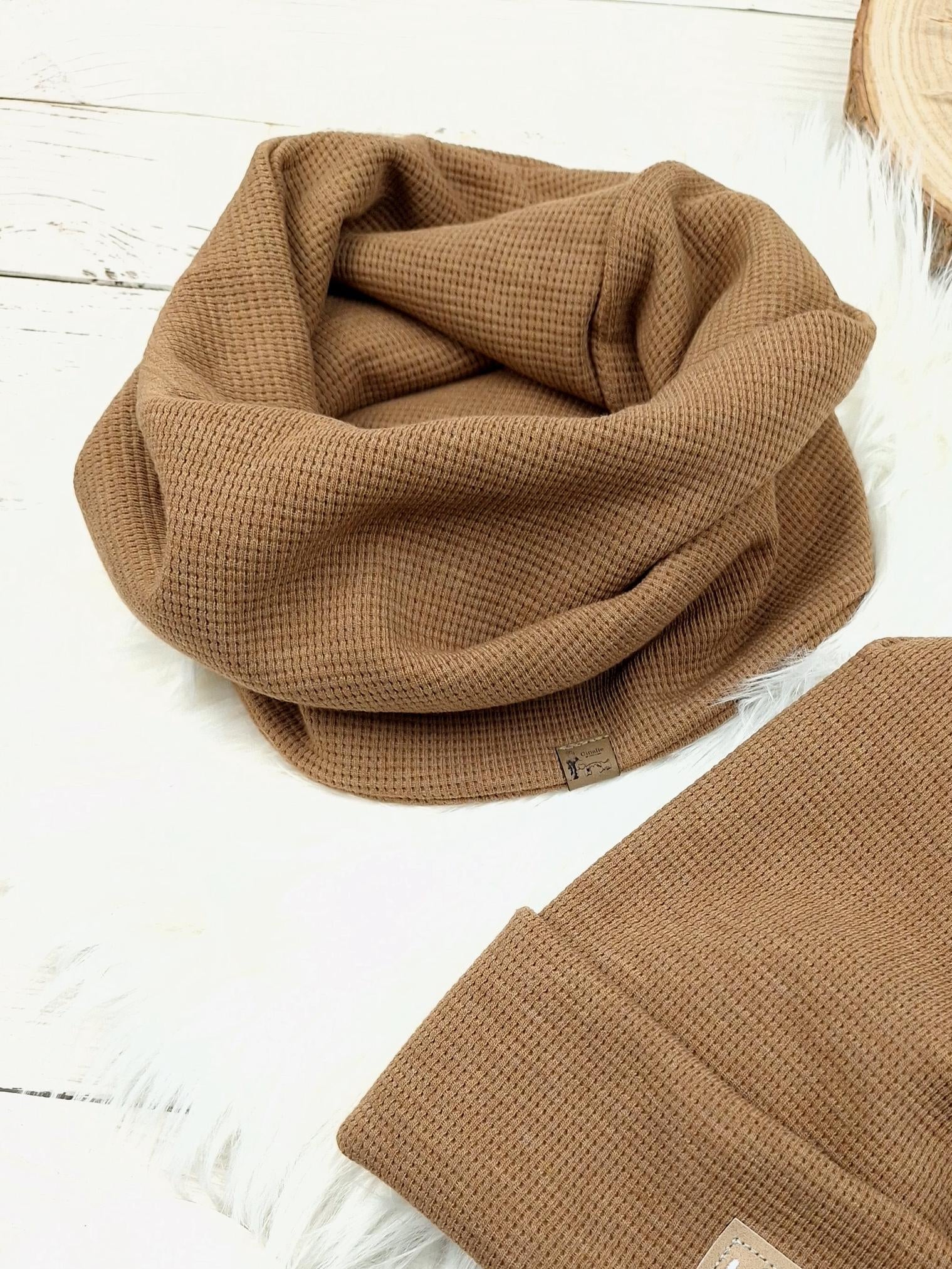 Beanie & Loop Set • Waffeljersey für Kinder & Erwachsene