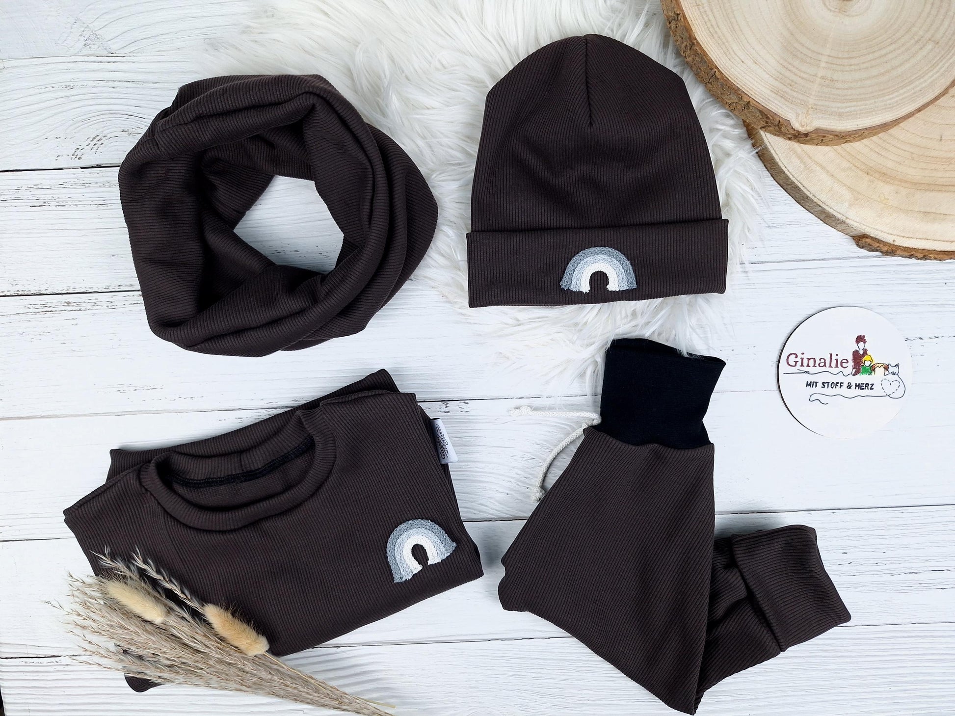 Beanie & Loop-Schal • Rainbow