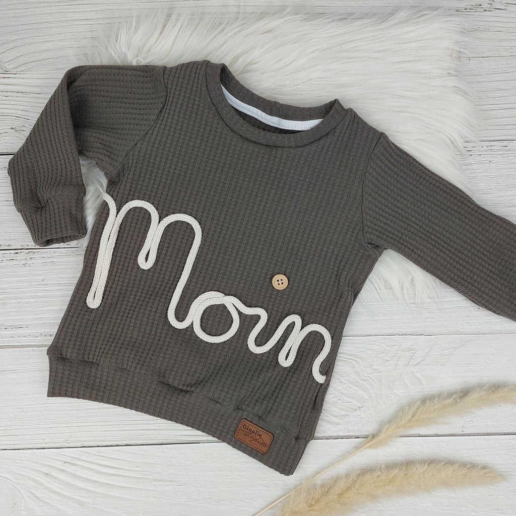 Kinderpullover Waffeljersey • mit Kordelname