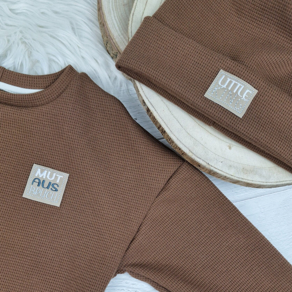 Oversize Pullover aus Waffeljersey