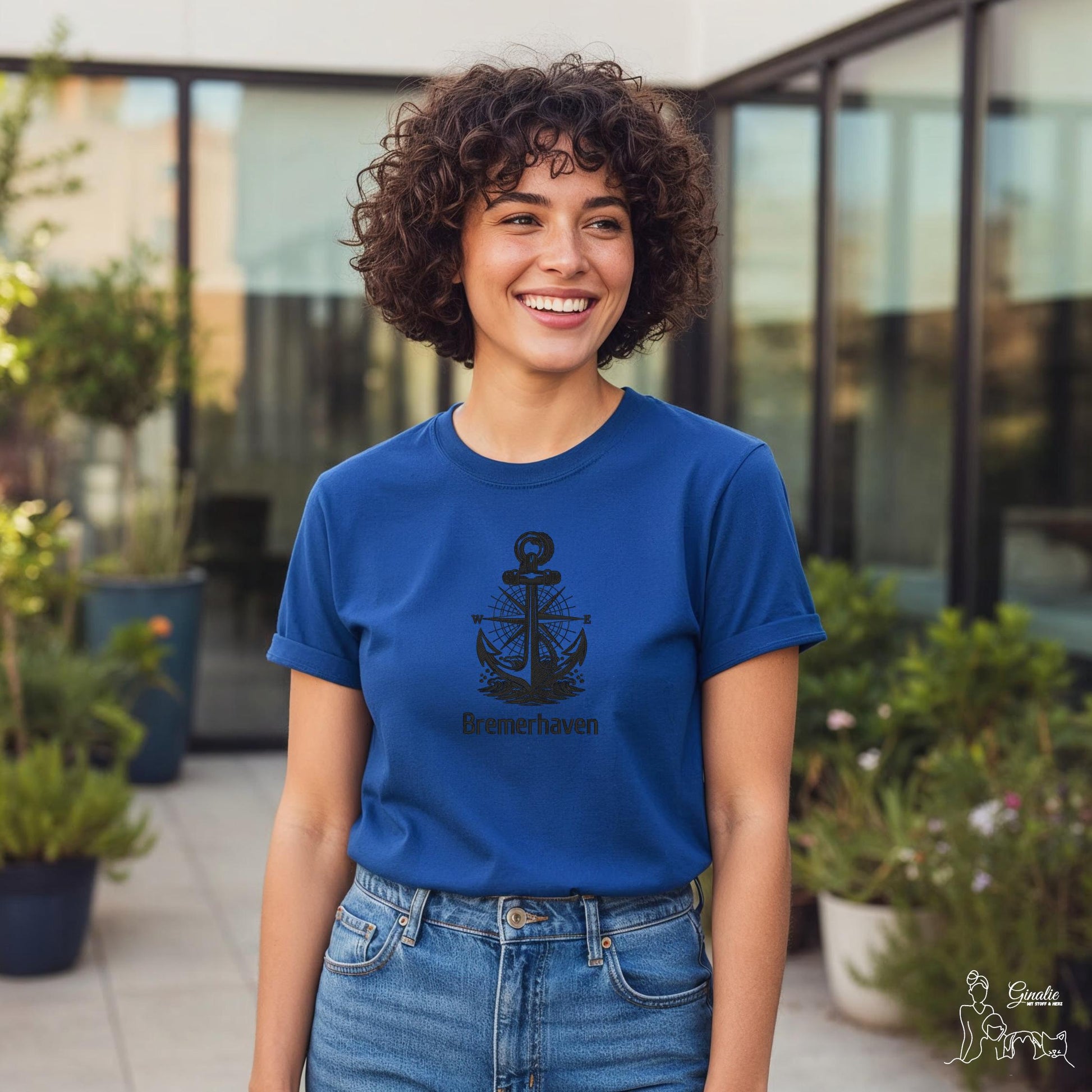 Maritimes Anker Motiv mit Wunschort SV01 • T-Shirt, Hoodie & Sweatshirt
