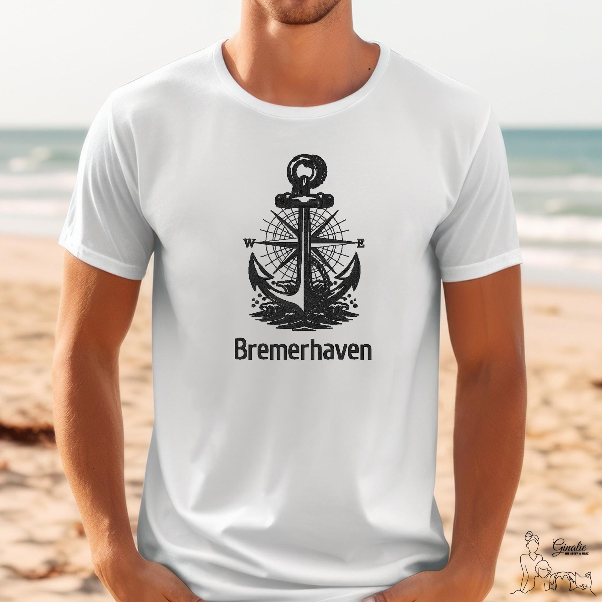 Maritimes Anker Motiv mit Wunschort SV01 • T-Shirt, Hoodie & Sweatshirt