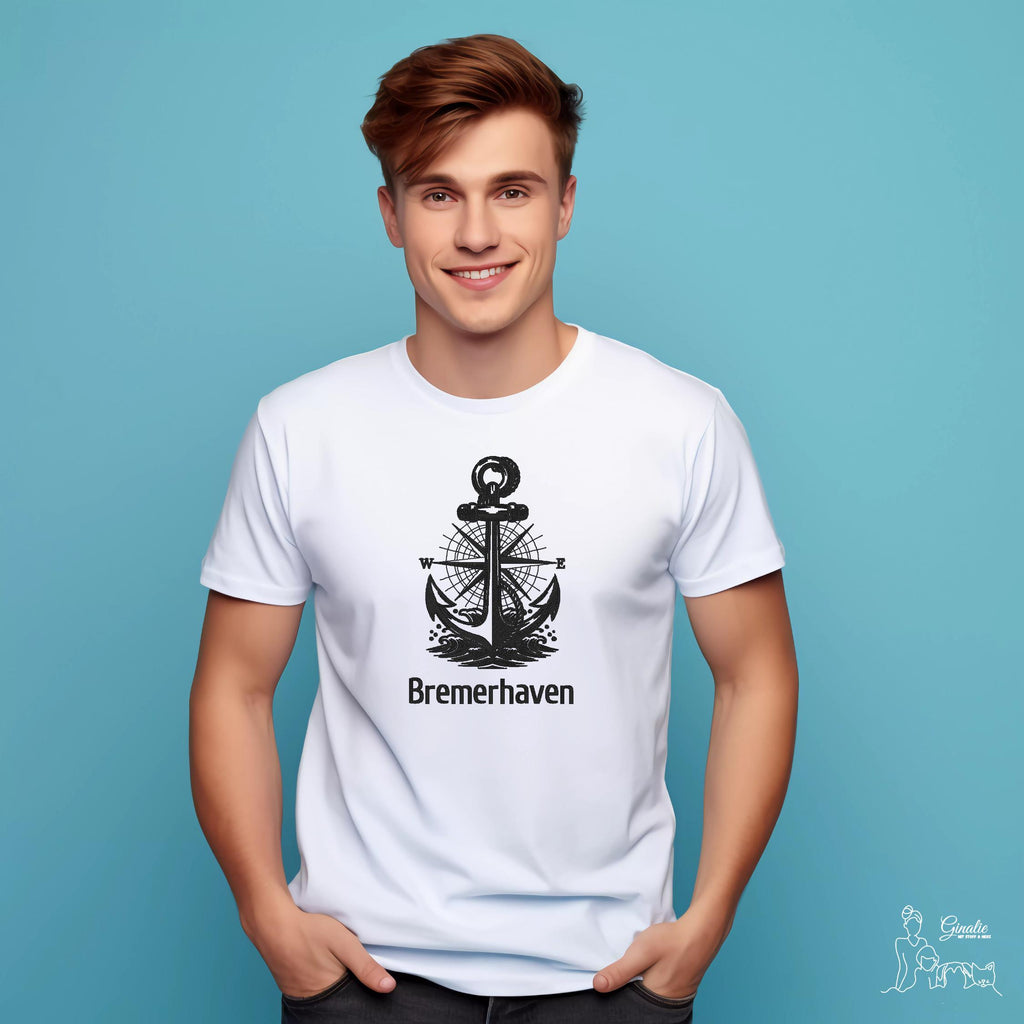 Maritimes Anker Motiv mit Wunschort SV01 • T-Shirt, Hoodie & Sweatshirt