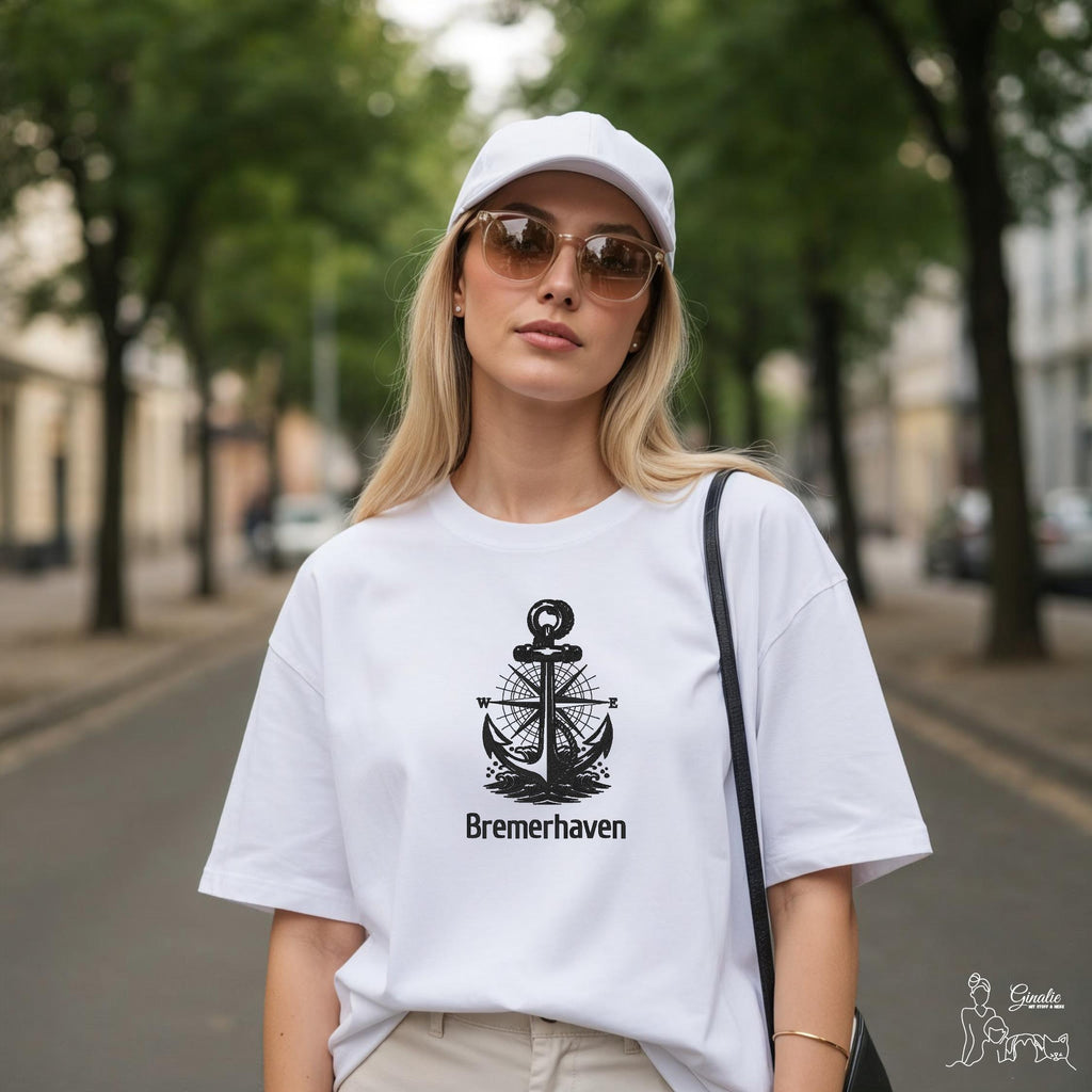 Maritimes Anker Motiv mit Wunschort SV01 • T-Shirt, Hoodie & Sweatshirt