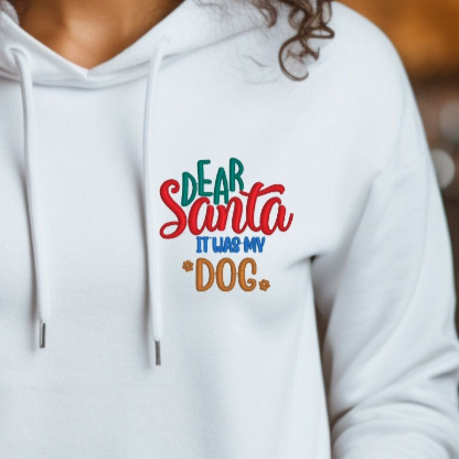 Weihnachts-Hoodie • „Dear Santa, it was my dog.“ (Unisex)
