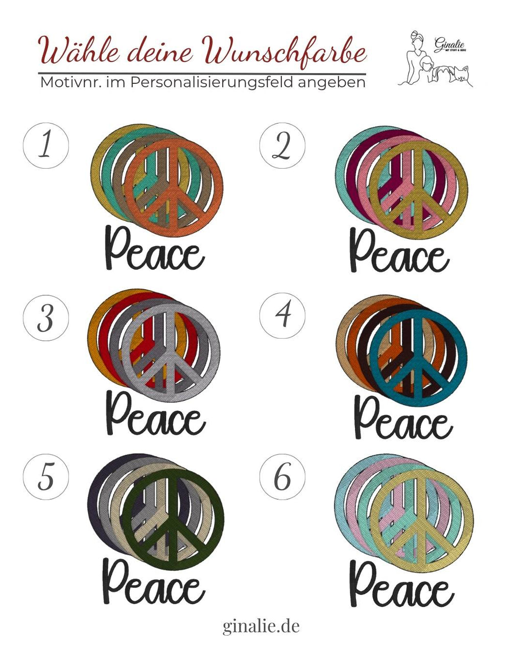 Peace Hoodie, Sweatshirt & Shirt SP04 • Friedenssymbol Stickerei