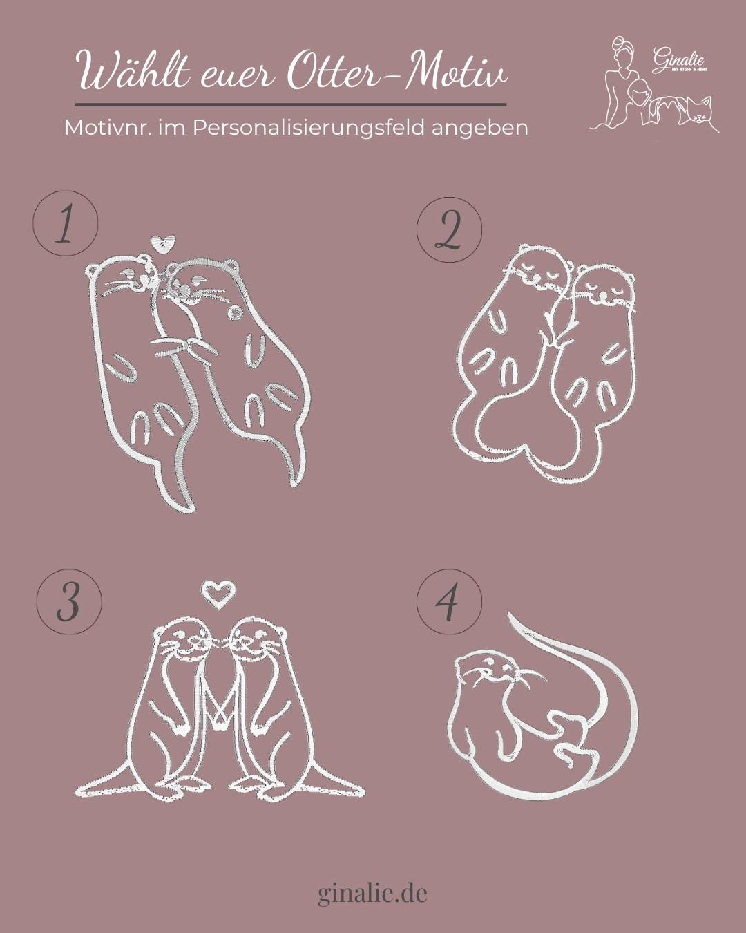 Otter Partnerlook Hoodie personalisiert