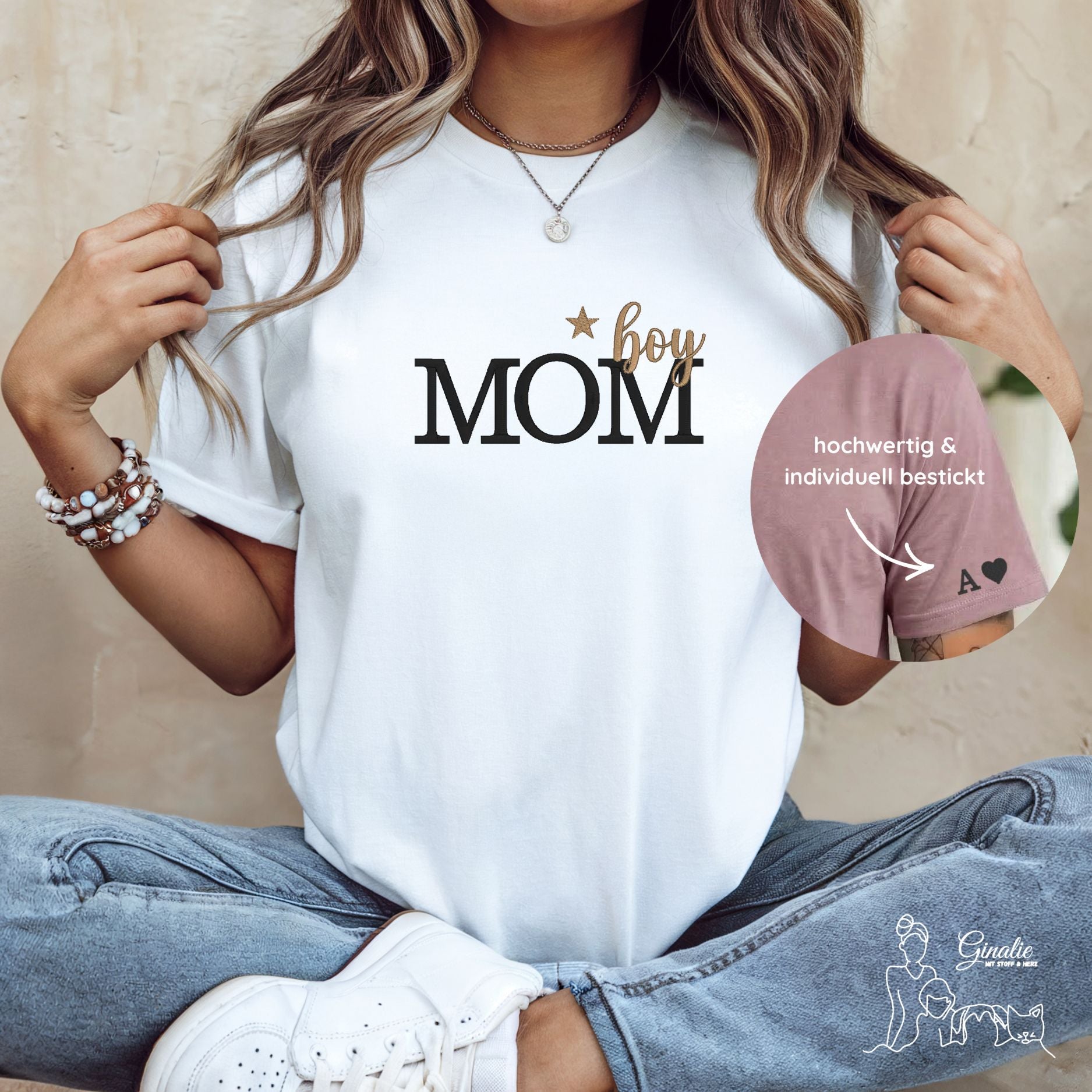Mom & Dad Shirt • Boy Mom / Girl Mom / Boy Dad / Girl Dad • bestickt