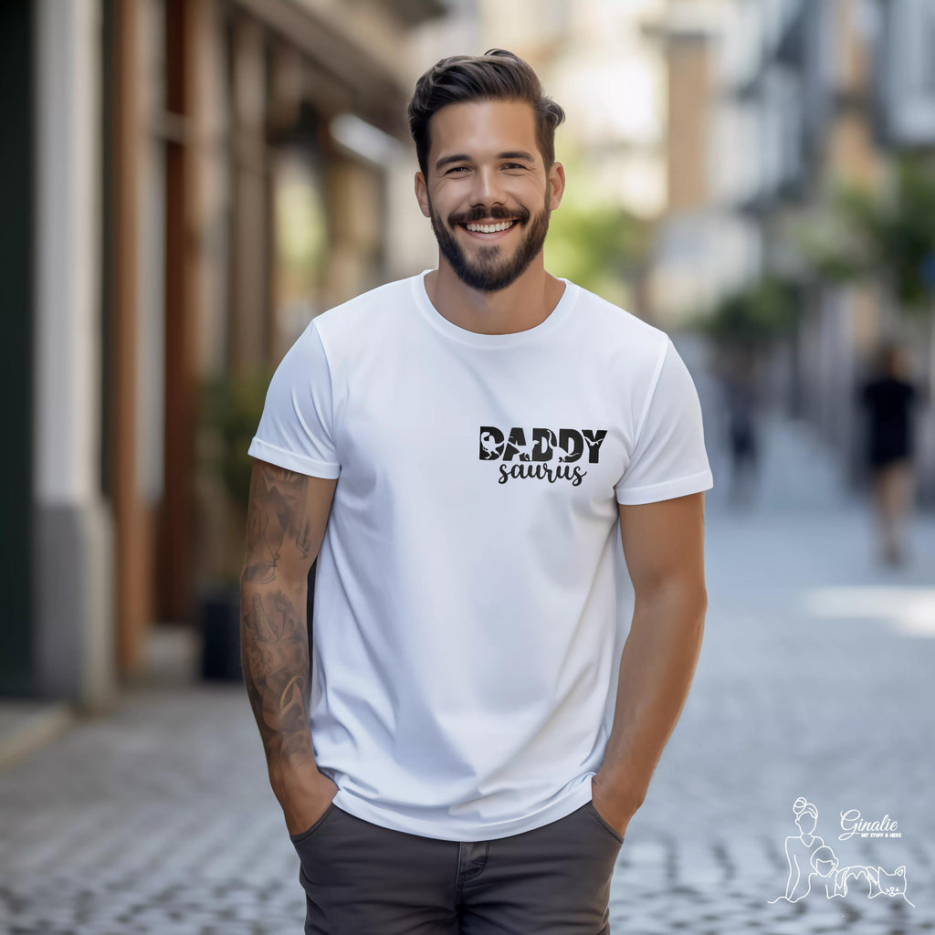Mama Saurus & Daddy Saurus T-Shirt DINO01 • Partnerlook Shirt Eltern • Geschenk Mama Papa