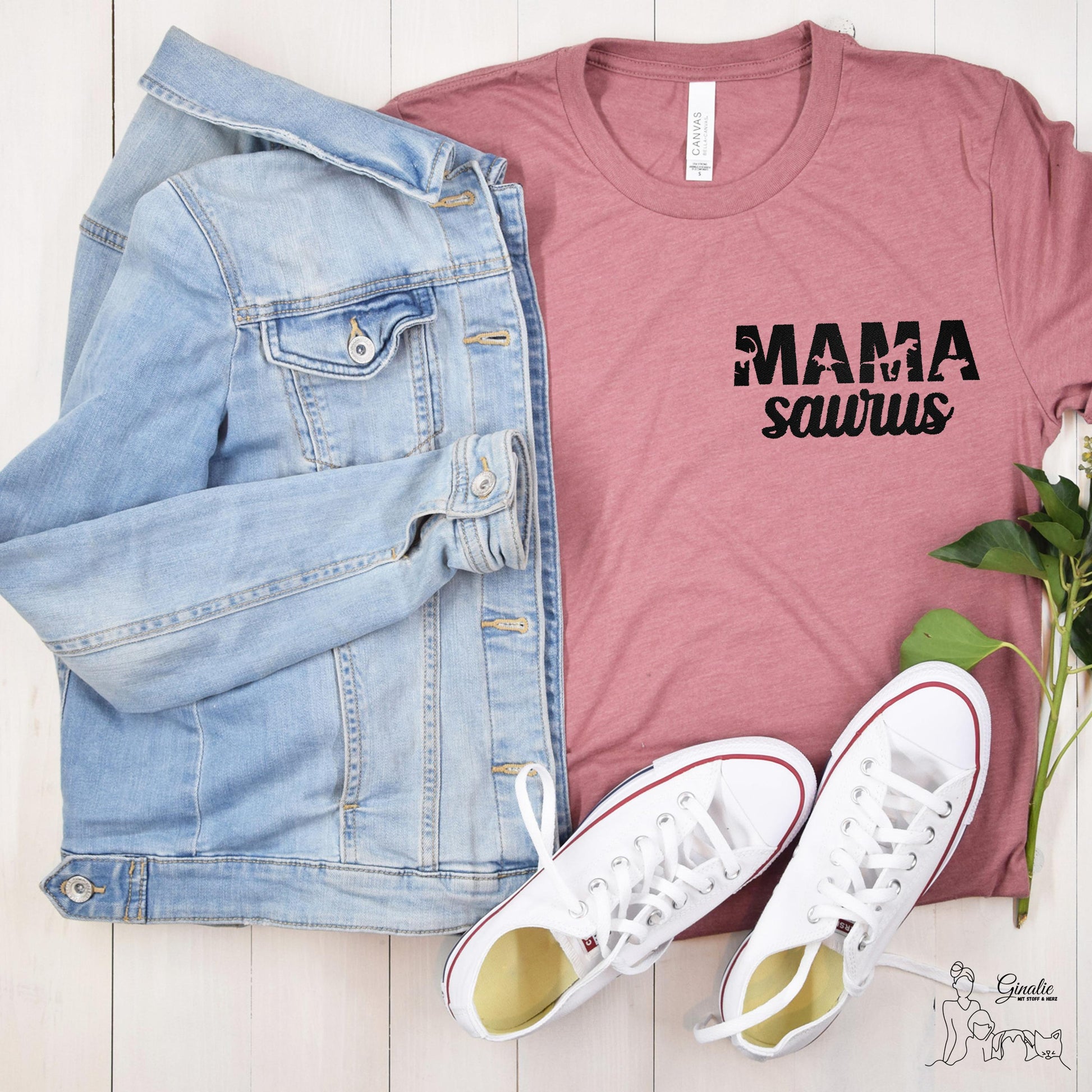 Mama Saurus & Daddy Saurus T-Shirt DINO01 • Partnerlook Shirt Eltern • Geschenk Mama Papa