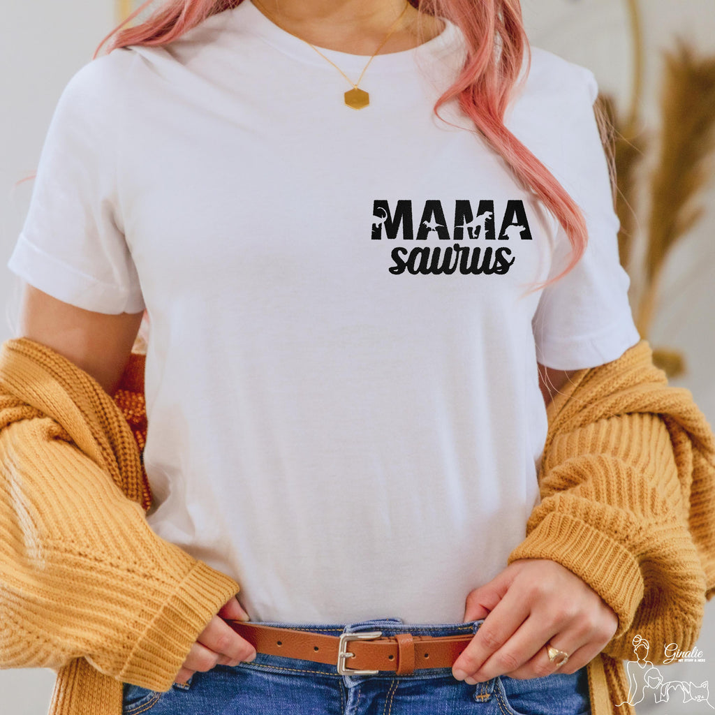 Mama Saurus & Daddy Saurus T-Shirt DINO01 • Partnerlook Shirt Eltern • Geschenk Mama Papa