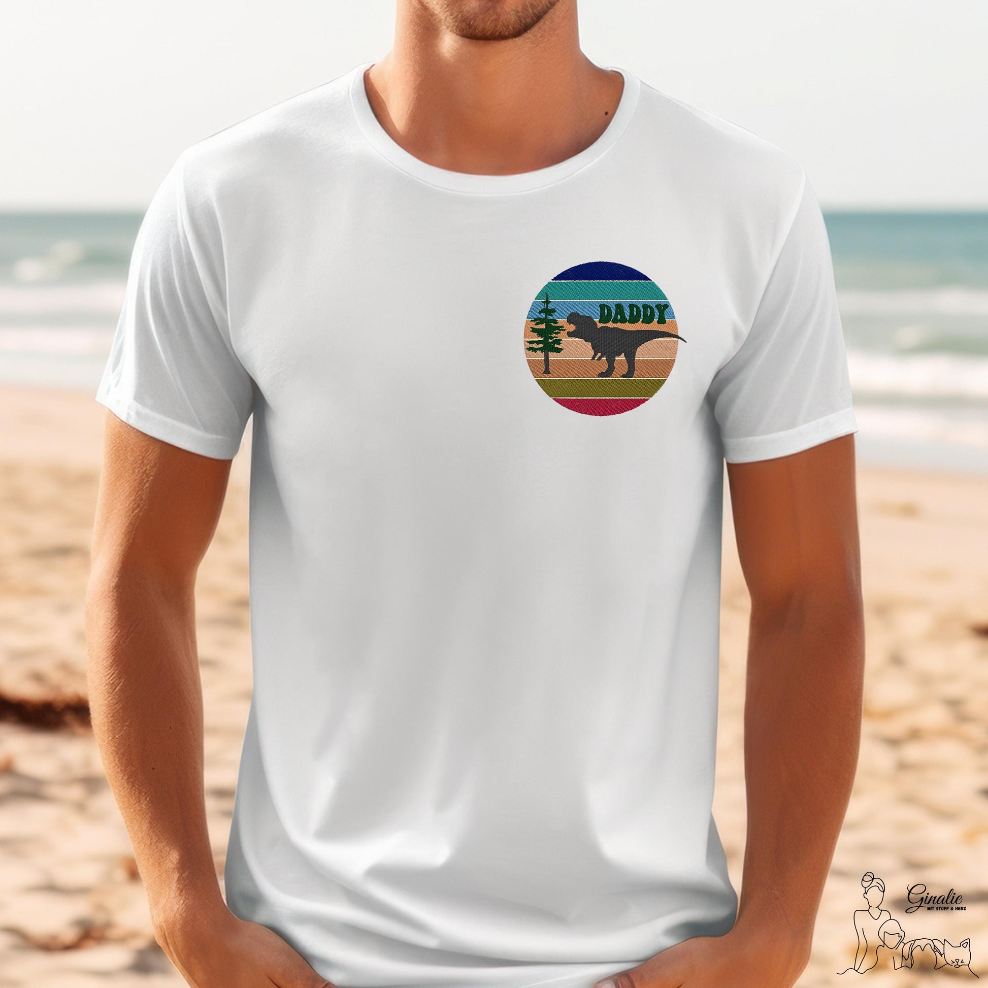 Mama Saurus & Daddy Saurus DINO02 • Retro Dino T-Shirt für Eltern
