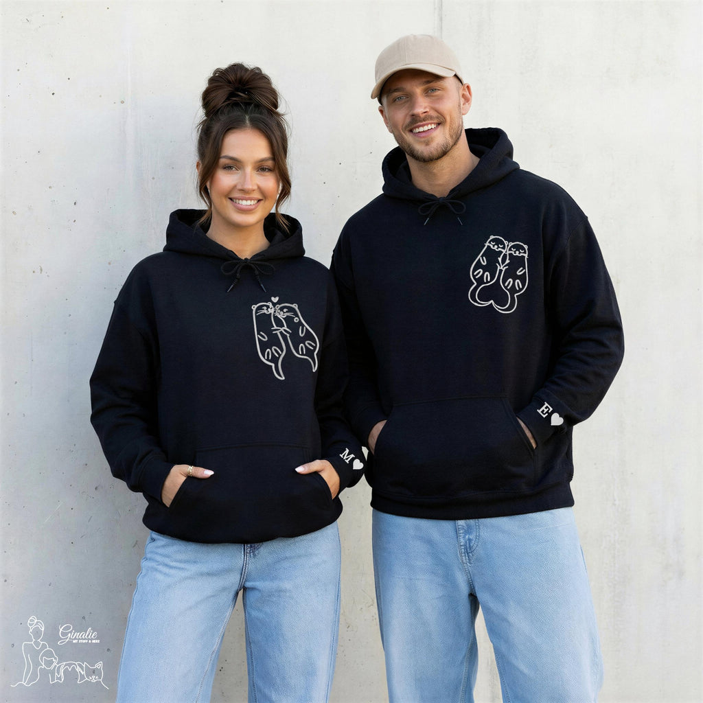 Otter Partnerlook Hoodie personalisiert
