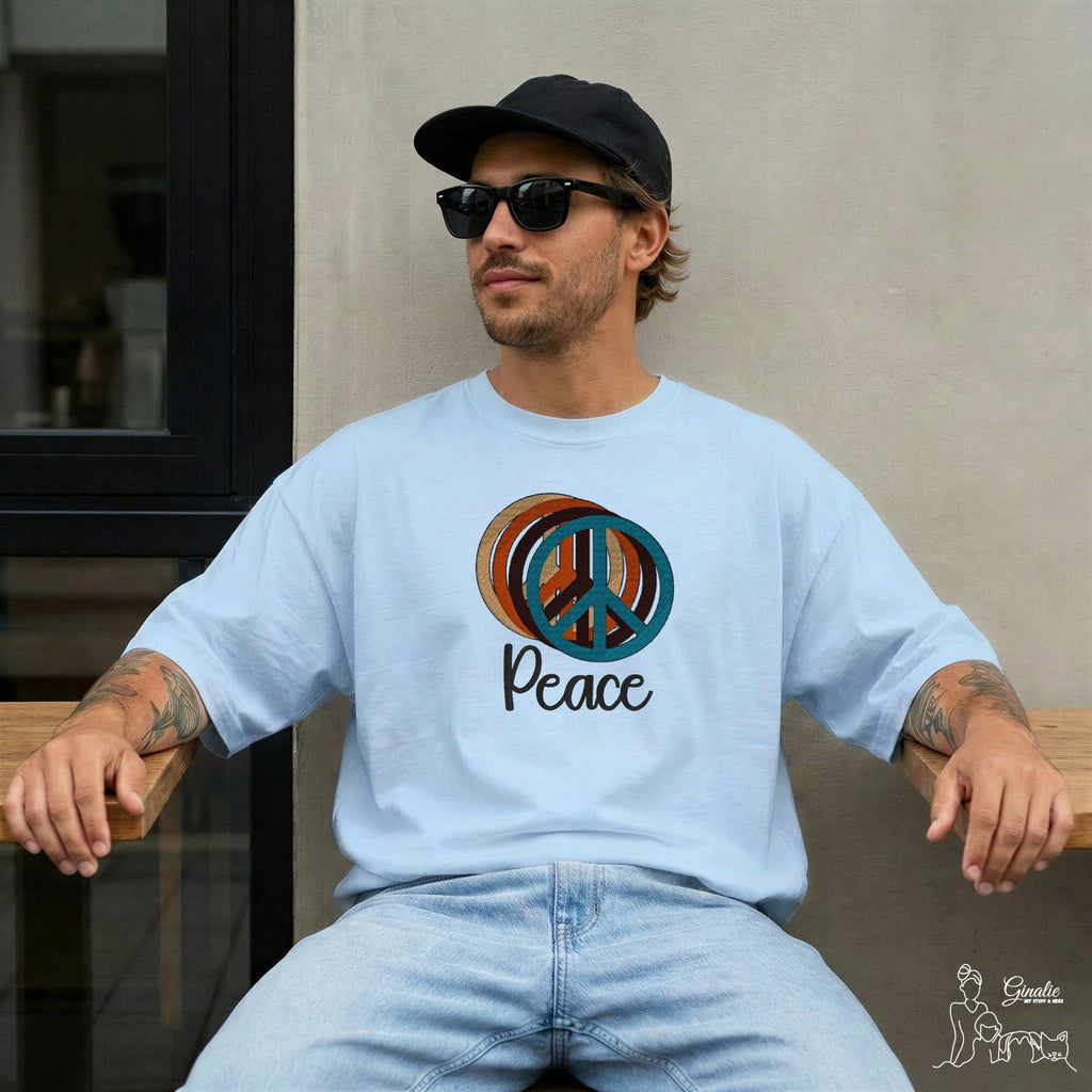 Peace Hoodie, Sweatshirt & Shirt SP04 • Friedenssymbol Stickerei