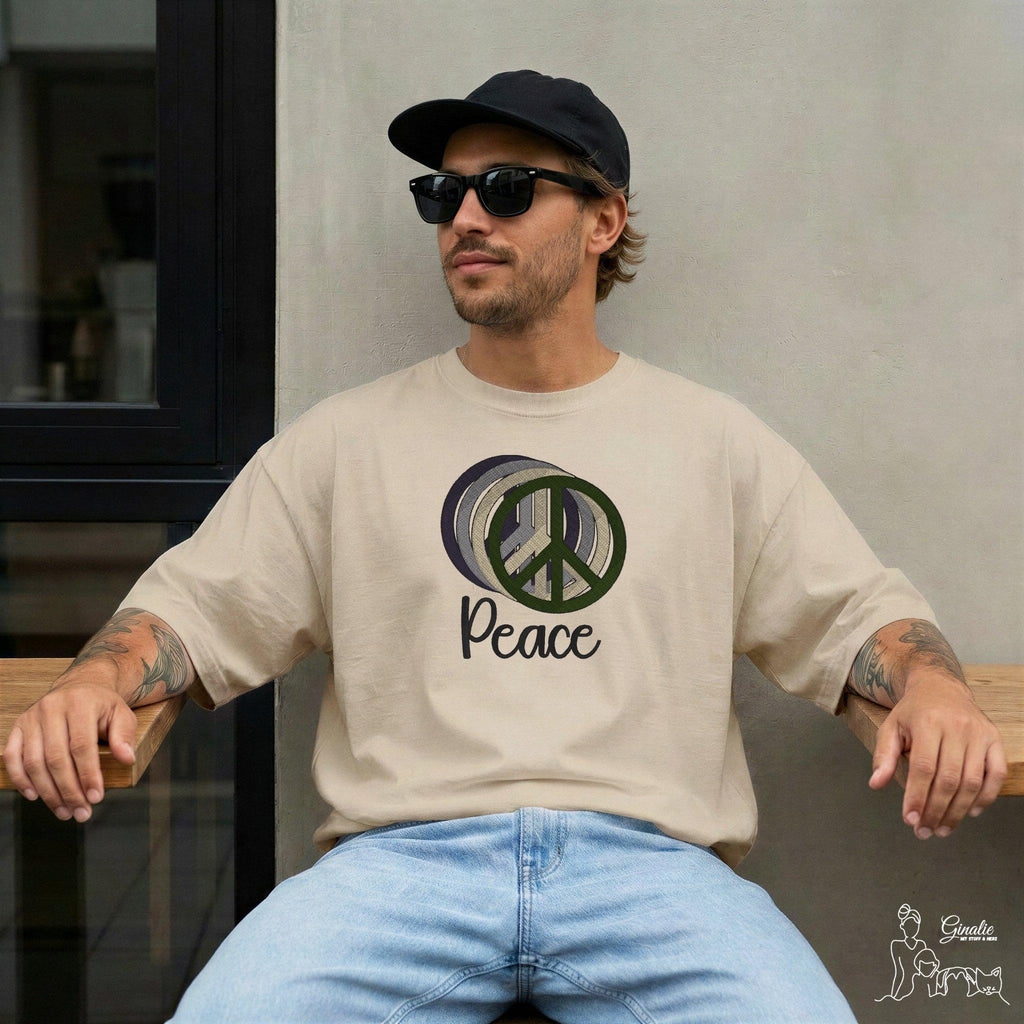 Peace Hoodie, Sweatshirt & Shirt SP04 • Friedenssymbol Stickerei