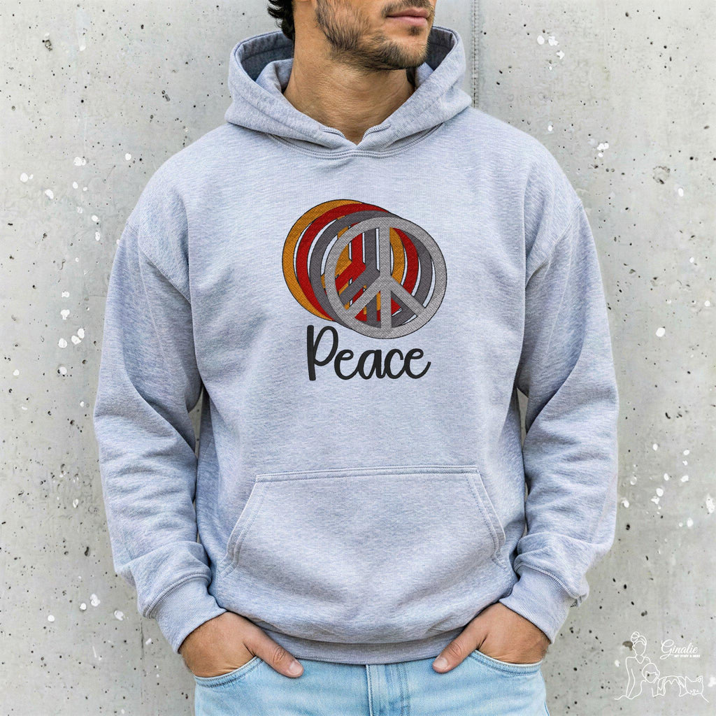 Peace Hoodie, Sweatshirt & Shirt SP04 • Friedenssymbol Stickerei