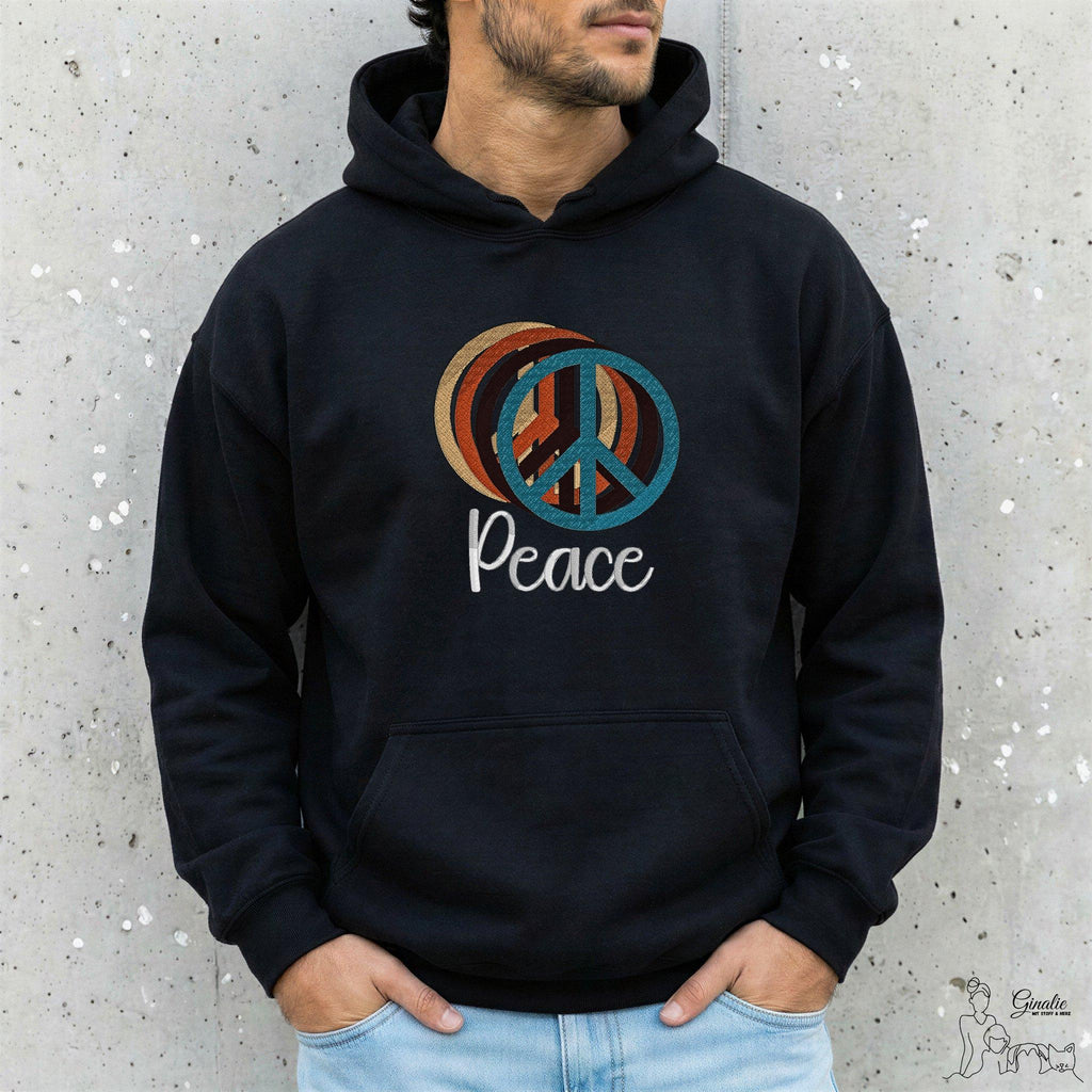Peace Hoodie, Sweatshirt & Shirt SP04 • Friedenssymbol Stickerei