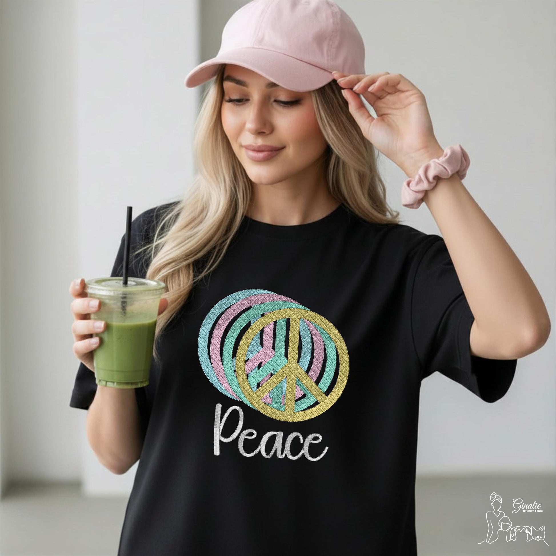 Peace Hoodie, Sweatshirt & Shirt SP04 • Friedenssymbol Stickerei