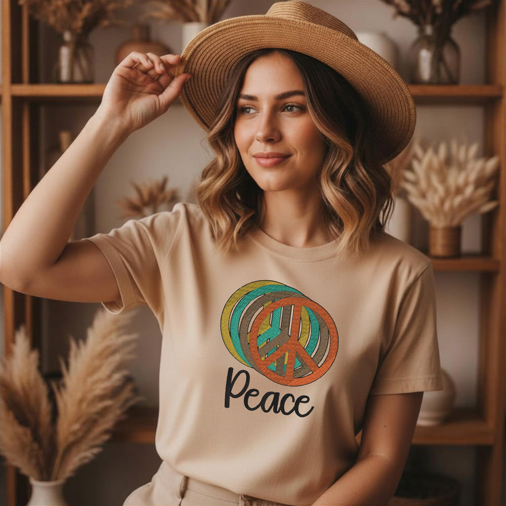 Peace Hoodie, Sweatshirt & Shirt SP04 • Friedenssymbol Stickerei