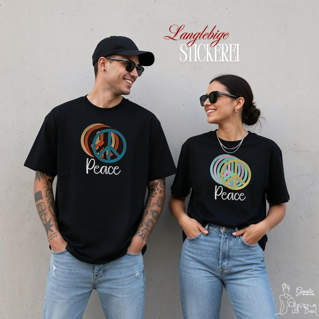 Peace Hoodie, Sweatshirt & Shirt SP04 • Friedenssymbol Stickerei
