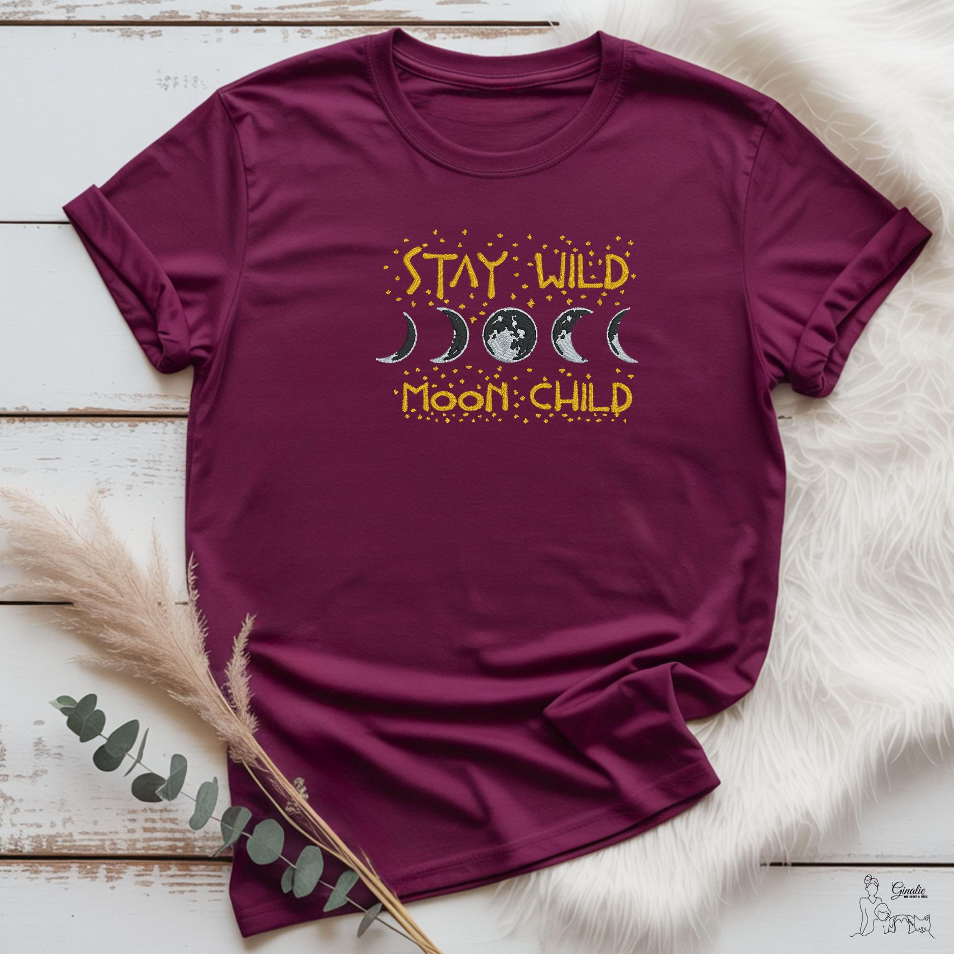 Stay Wild Moon Child SP02 • Spirituelles Shirt • Mondphasen T-Shirt, Hoodie oder Sweatshirt