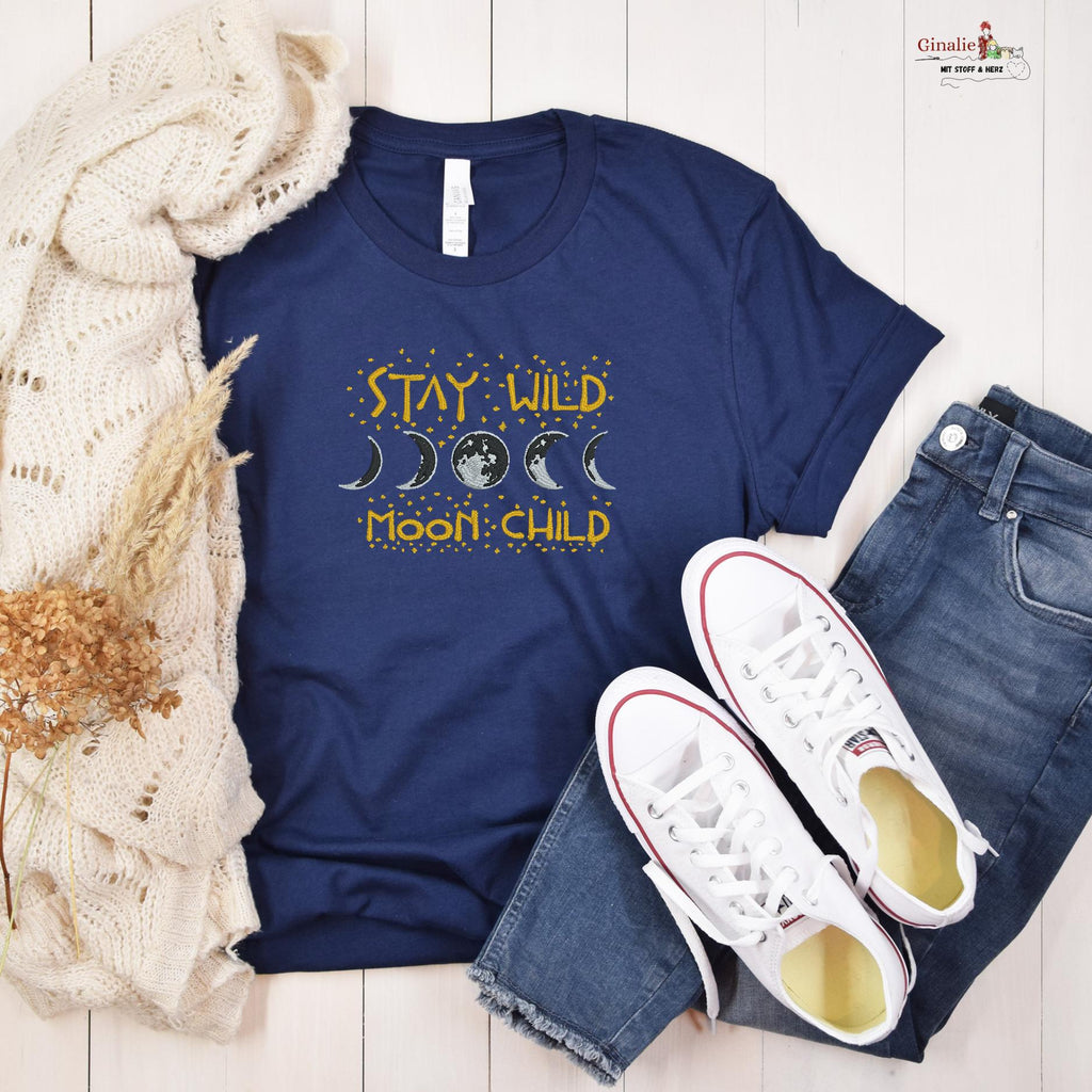 Stay Wild Moon Child SP02 • Spirituelles Shirt • Mondphasen T-Shirt, Hoodie oder Sweatshirt