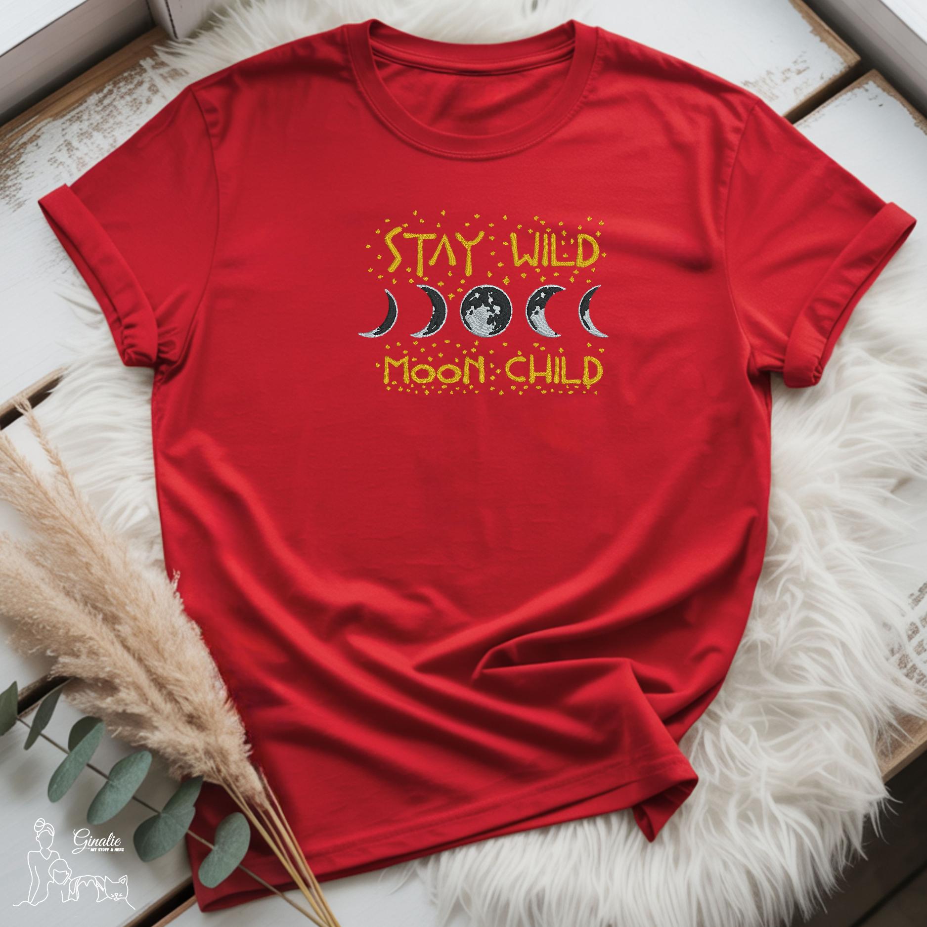 Stay Wild Moon Child SP02 • Spirituelles Shirt • Mondphasen T-Shirt, Hoodie oder Sweatshirt