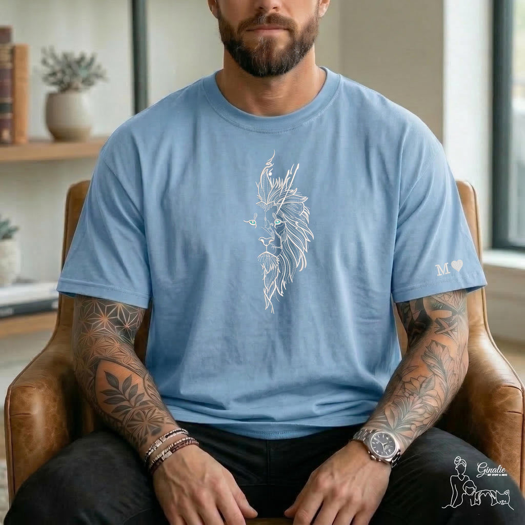 Partner Hoodie • Löwe & Löwin • bestickter Partnerlook mit Initialen