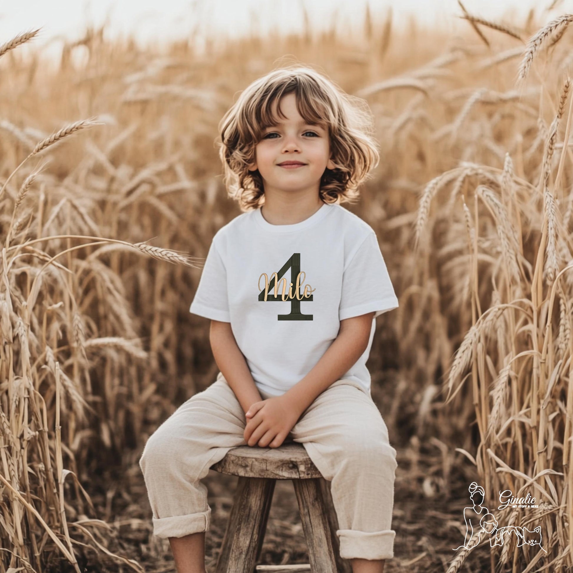 Personalisiertes Kinder T-Shirt GEB02 • Geburtstag • Zahl & Name