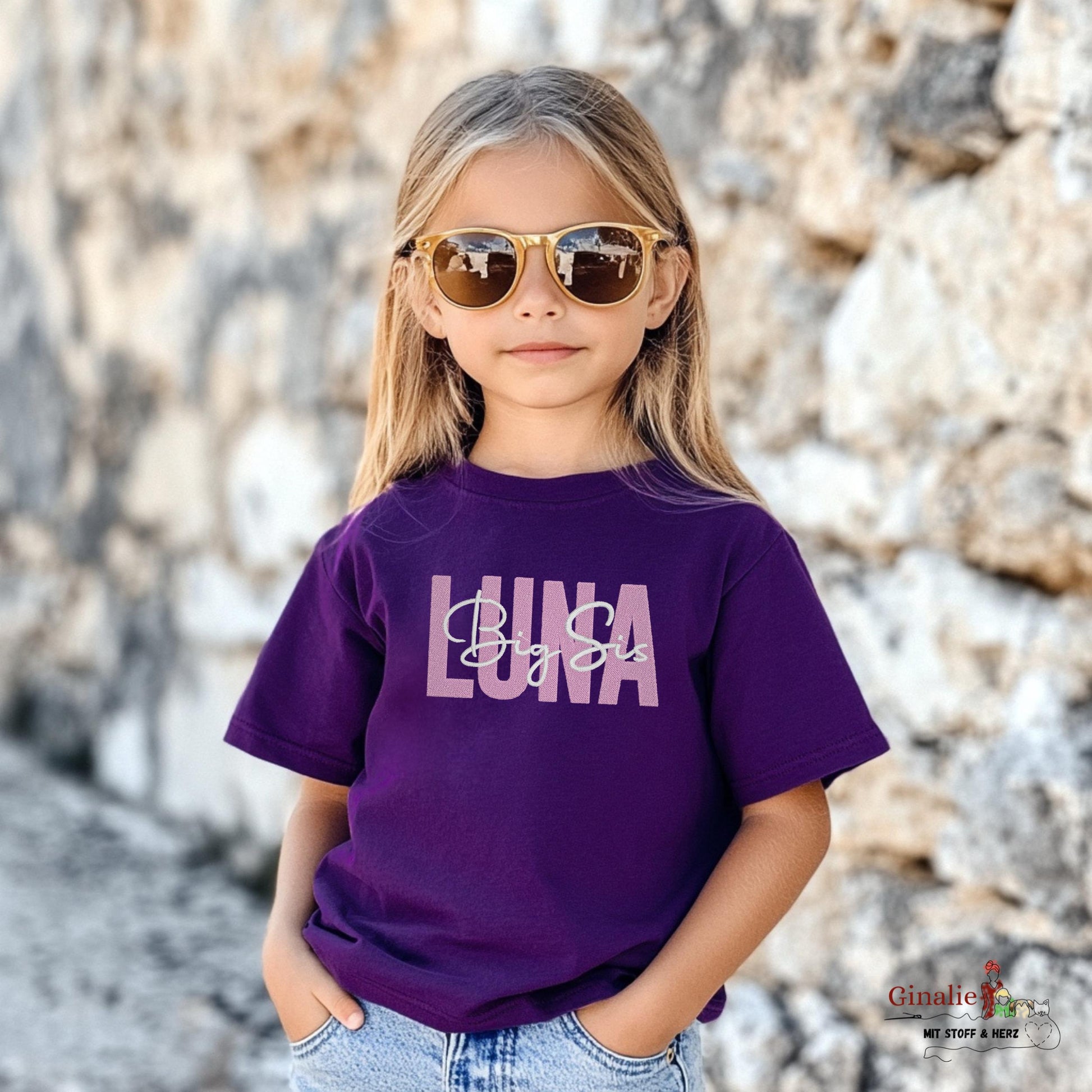 Geschwisteroutfit GSC01 • Kinder T-Shirt bestickt • Bruder Schwester