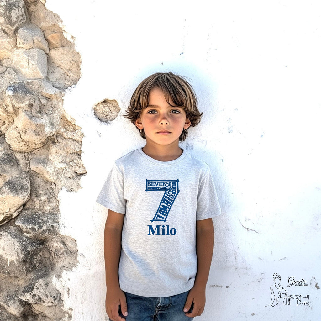 Kinder T-Shirt GEB04 • Geburtstagszahl & Namen