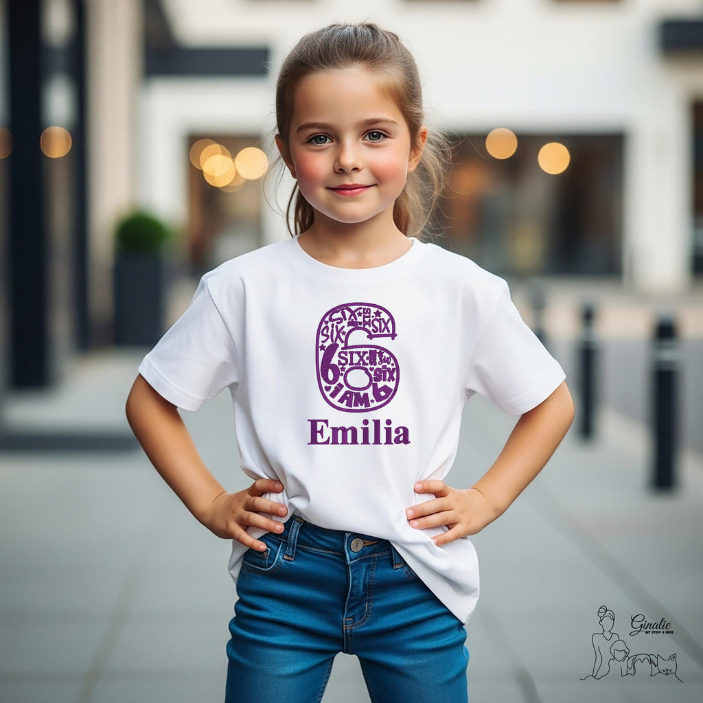 Kinder T-Shirt GEB04 • Geburtstagszahl & Namen