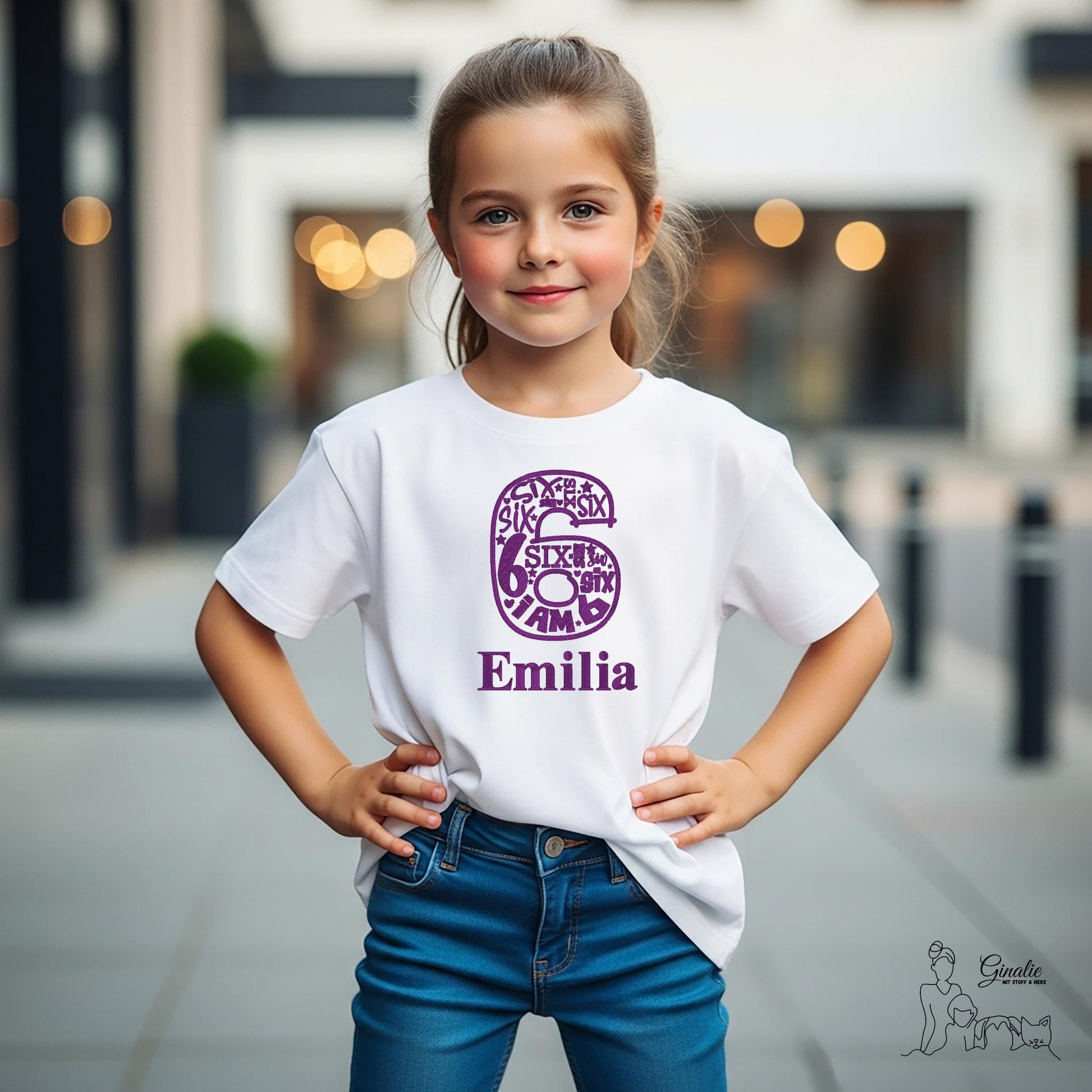 Kinder T-Shirt GEB04 • Geburtstagszahl & Namen
