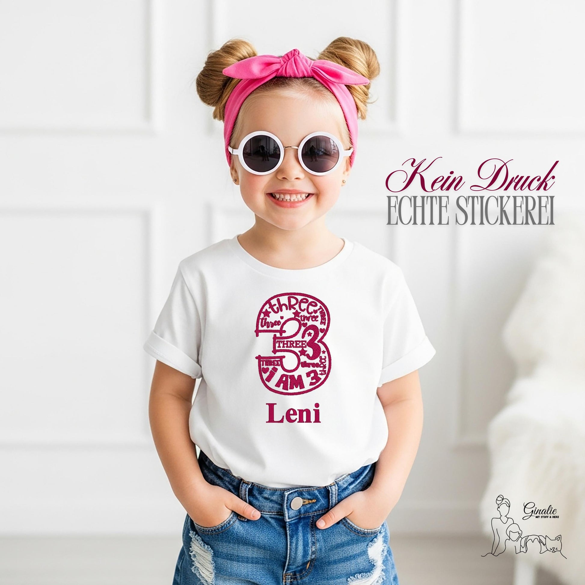 Kinder T-Shirt GEB04 • Geburtstagszahl & Namen